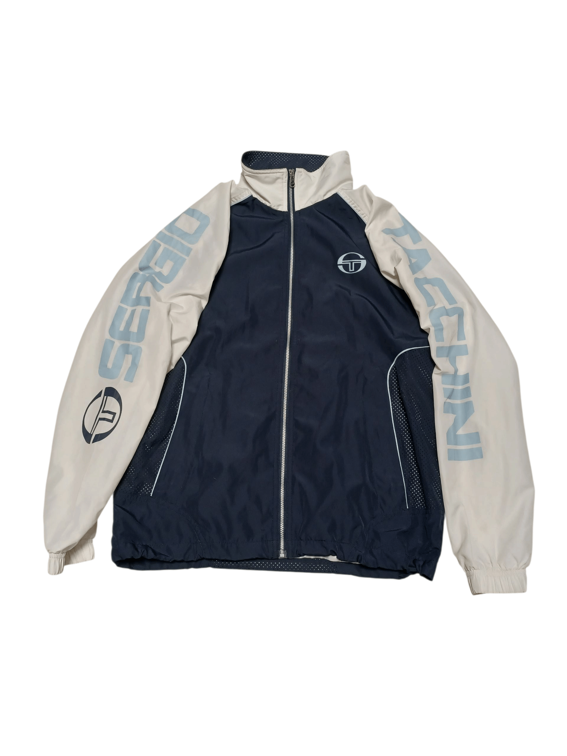 SERGIO TACCHINI VINTAGE BIGLOGO NYLON TRACK JACKET DRILL