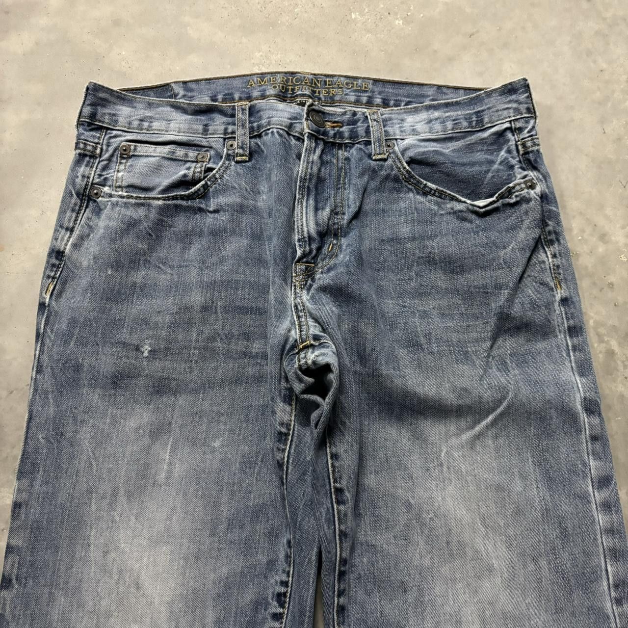 Japanese Brand × Vintage Crazy Vintage Y2K/2000s Grunge Faded Medium Wash Denim Jeans! Size US 34 / EU 50 - 5 Thumbnail