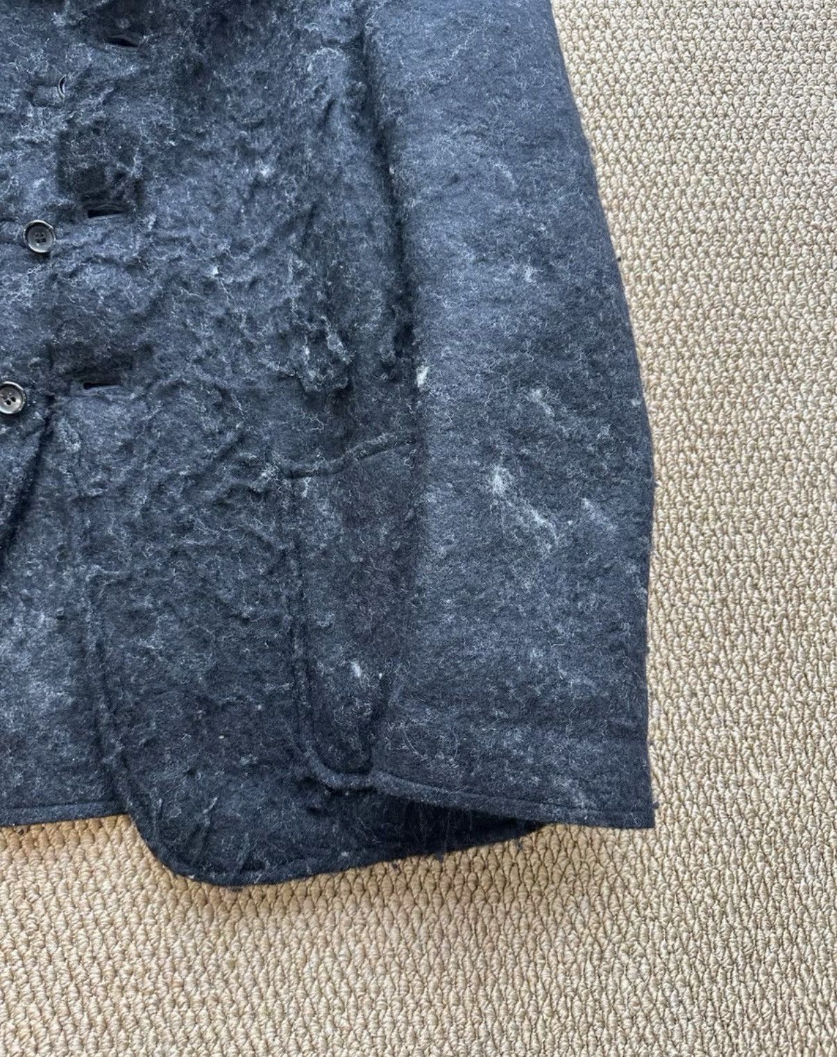 Comme des Garcons Comme des Garçons Dark Grey Distressed Wool Jacket K23 Size US S / EU 44-46 / 1 - 2 Thumbnail