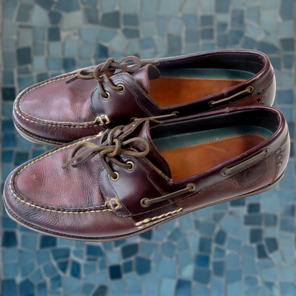 Vintage Ducks Unlimited Mens Dress Loafer Brown Leather 12M Lace Up Round Toe D3022-200 Shoes Mens Shoes Size US 12 / EU 45 - 1 Thumbnail