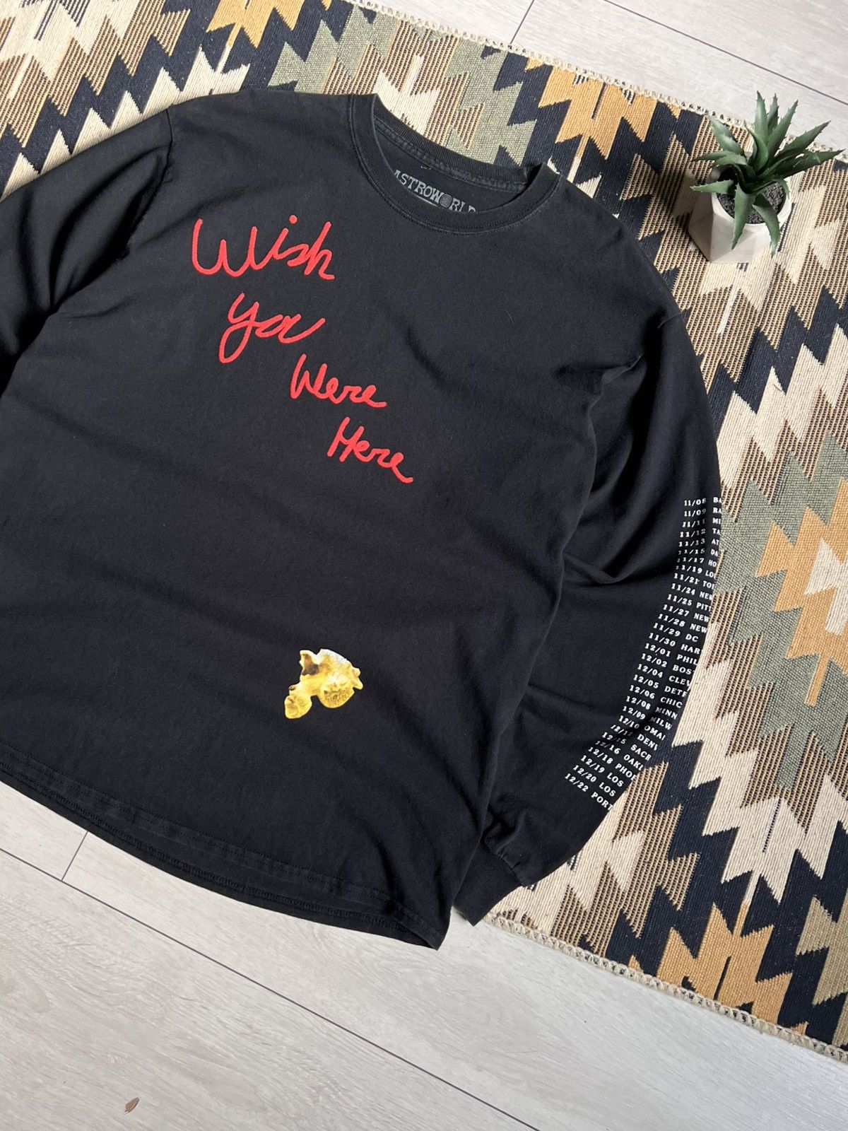 Travis Scott Astroworld Tour Wish You Were Here Popcorn Long Sleeve Tee Size US M / EU 48-50 / 2 - 4 Thumbnail