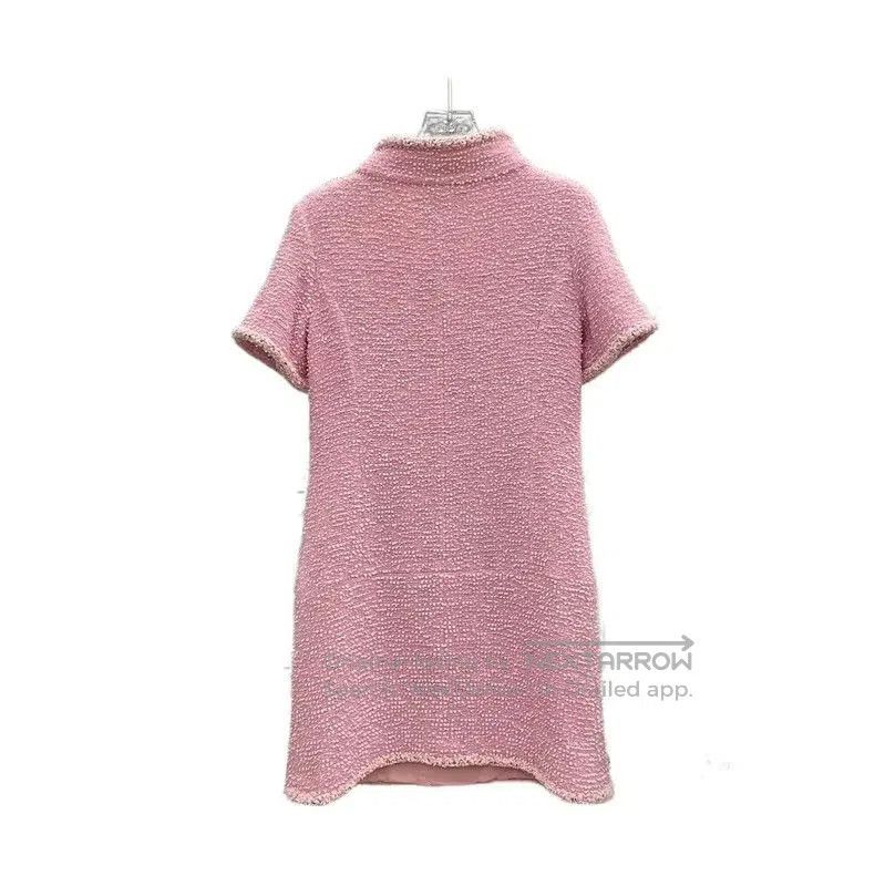 Chanel Chanel Pink Tweed Short Summer Dress . Size S / US 4 / IT 40 - 2 Thumbnail