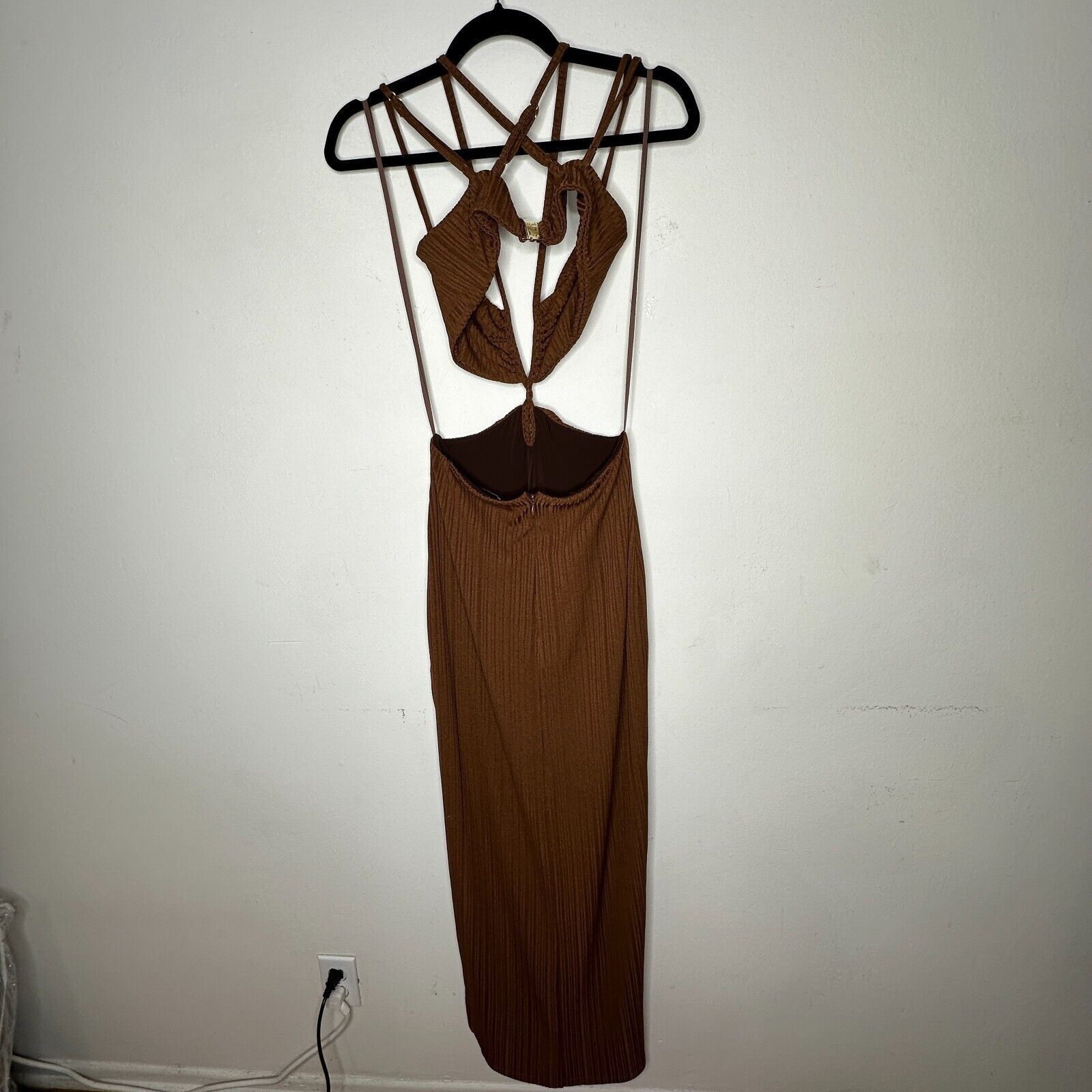 Other Rumer The Label Brown Ribbed Oasis Bandeau Cut Outs Maxi S Size S / US 4 / IT 40 - 6 Thumbnail