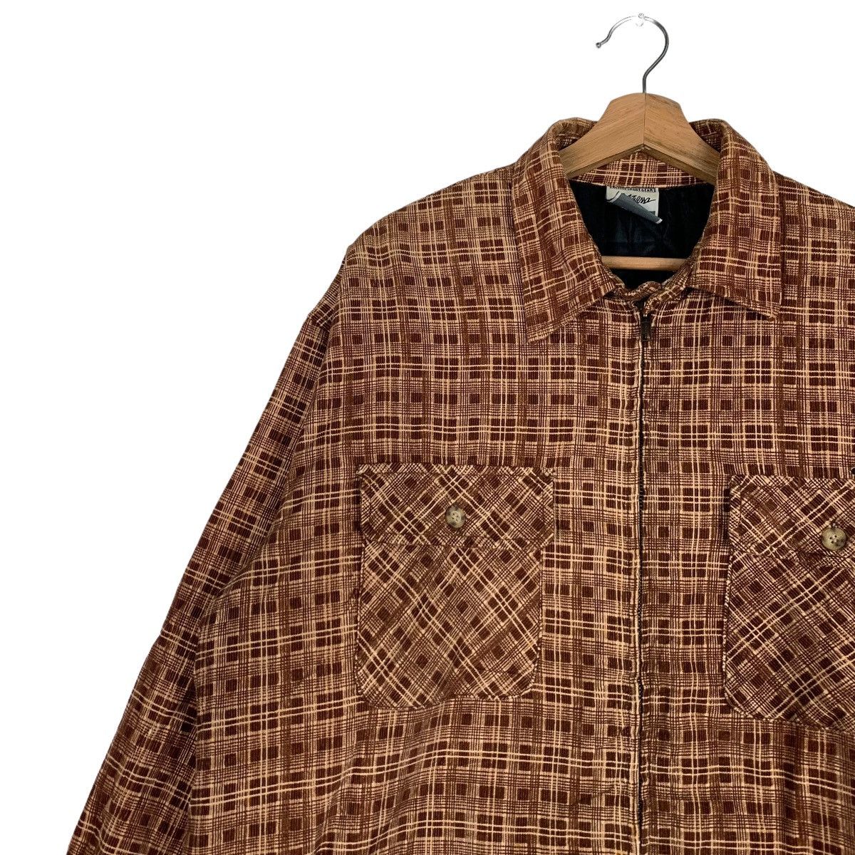 Japanese Brand SCOMMESSA Checked Plaid Zipper Flannel Jacket #0384-C18 Size US L / EU 52-54 / 3 - 6 Thumbnail