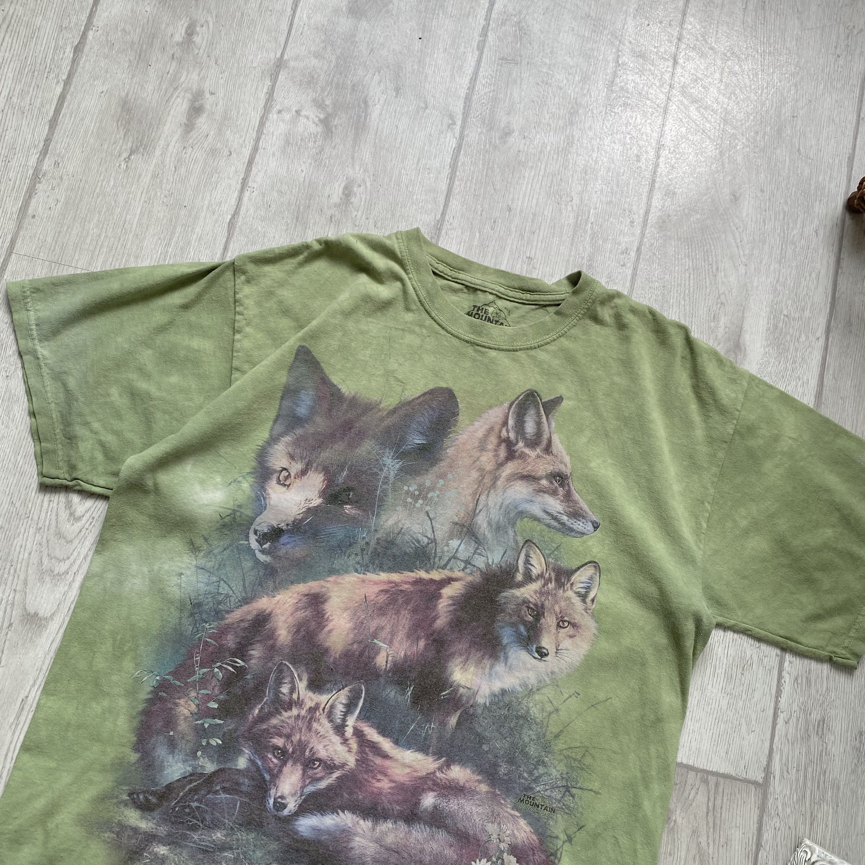 The Mountain 🦊 Vintage Mountain USA Animal FOX Logo tee Wolf Wolves Size US M / EU 48-50 / 2 - 2 Thumbnail