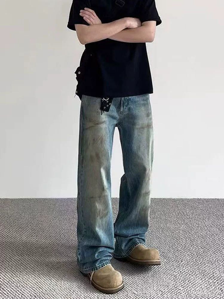 Jean High street dirtyfit vintage distressed tie-dye jeans Size US 32 / EU 48 - 1 Thumbnail