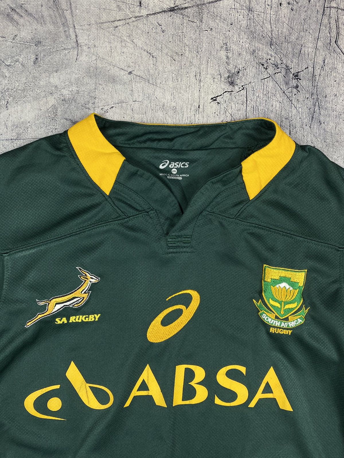 Asics × Vintage Vintage Asics South Africa Rugby Jersey Size US XXL / EU 58 / 5 - 5 Thumbnail