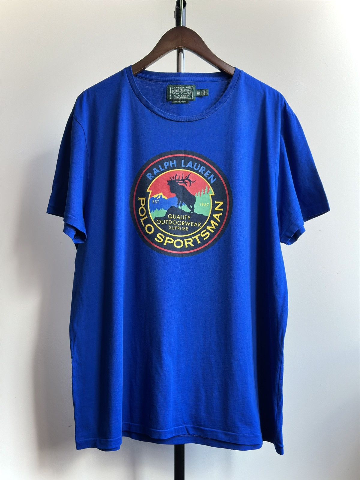 Polo Ralph Lauren × Vintage Vintage Polo Ralph Lauren Country Big Logo Tee Size US XXL / EU 58 / 5 - 1 Thumbnail