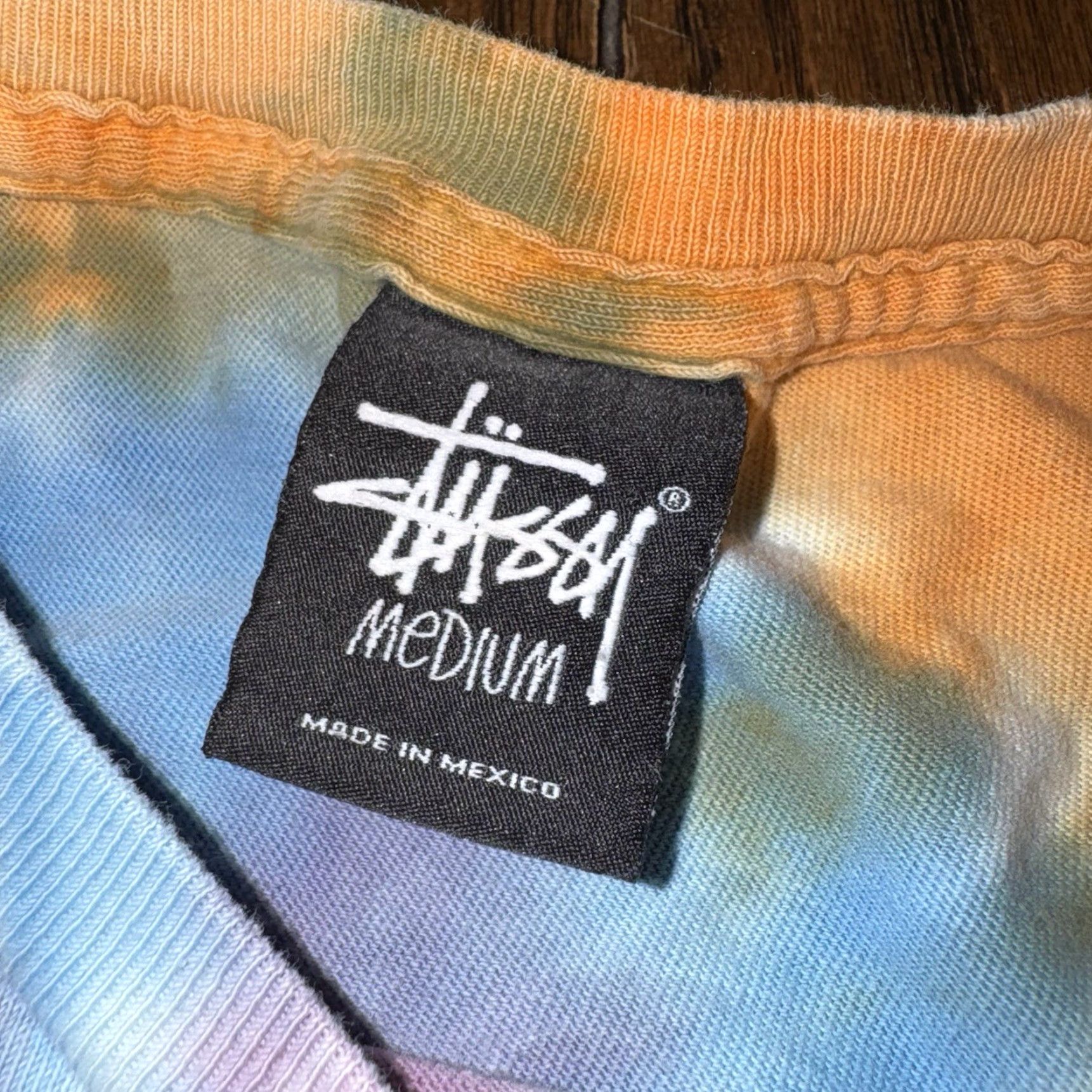 Logo 7 VINTAGE Stussy Tie Dye T-Shirt Graphic Logo New York London Paris Medium Purple Crew Neck Cotton Short Sleeve Men M English London 90s (if applicable) Size US M / EU 48-50 / 2 - 3 Thumbnail