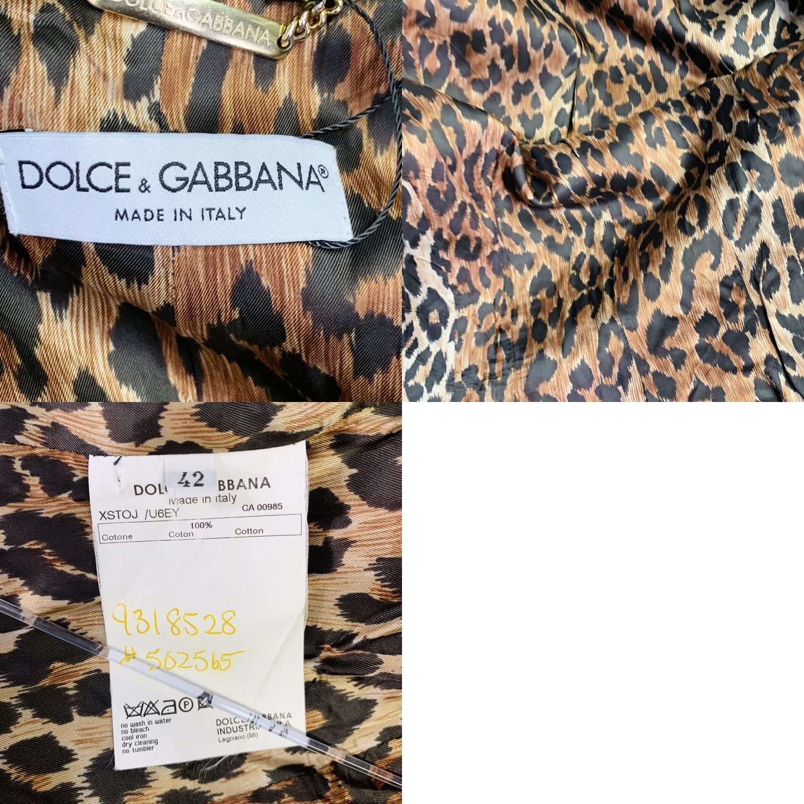 Dolce & Gabbana DOLCE & GABBANA Blazer Khaki Cotton Twill Button Up Size 6 Women Jacket Size M / US 6-8 / IT 42-44 - 8 Thumbnail