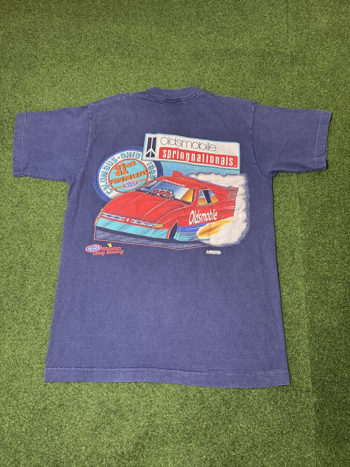 Vintage Vtg 90s Mopar Nationals NHRA Drag Racing RARE Flame T Shirt Size US M / EU 48-50 / 2 - 4 Thumbnail
