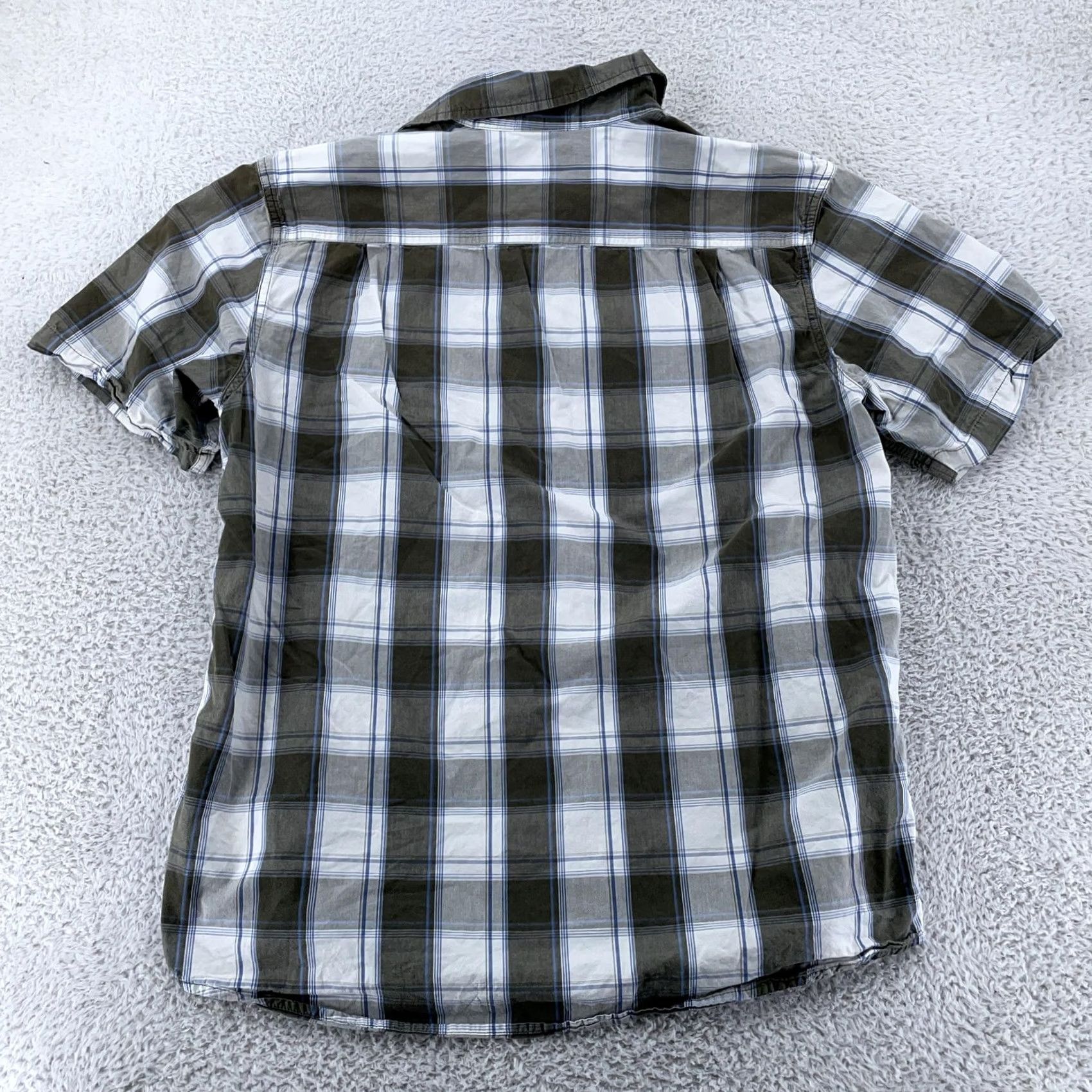 Carhartt Carhartt Shirt Men L Plaid Short Sleeve Button-Up Casual Workwear Multicolor Blue Gray 100% Cotton Pocket Size US L / EU 52-54 / 3 - 3 Thumbnail