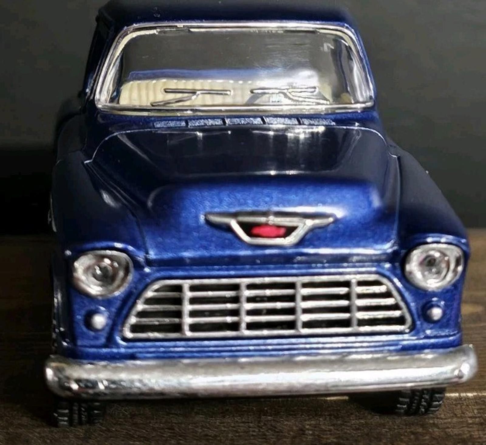 Designer 1955 Chevy Stepside 3100 Pick Up Diecast Little Blue Truck Size ONE SIZE - 5 Thumbnail