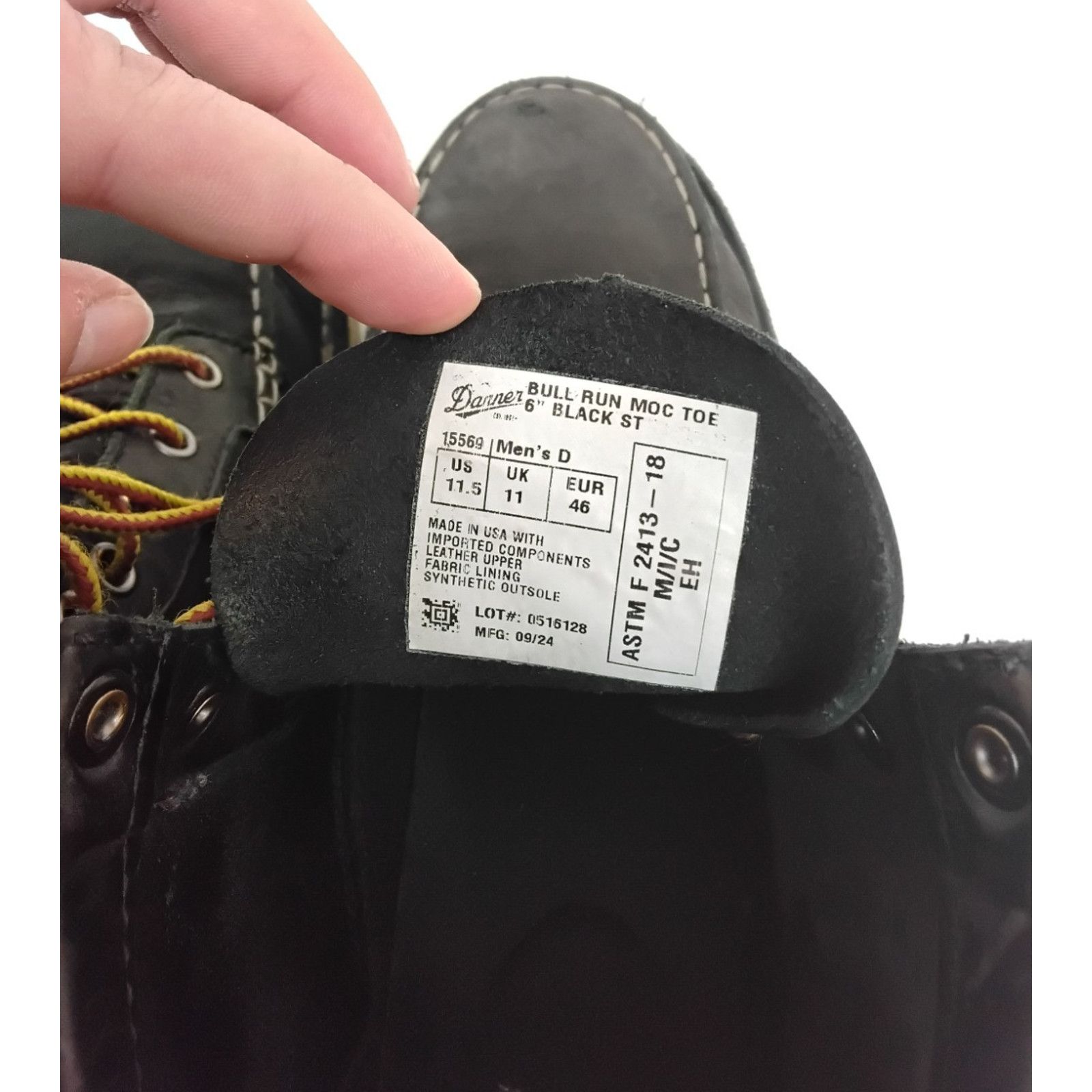 Danner Danner Bull Run Moc Toe Work Boot Men's 11.5 Black Steel Toe Size US 11.5 / EU 44-45 - 10 Thumbnail