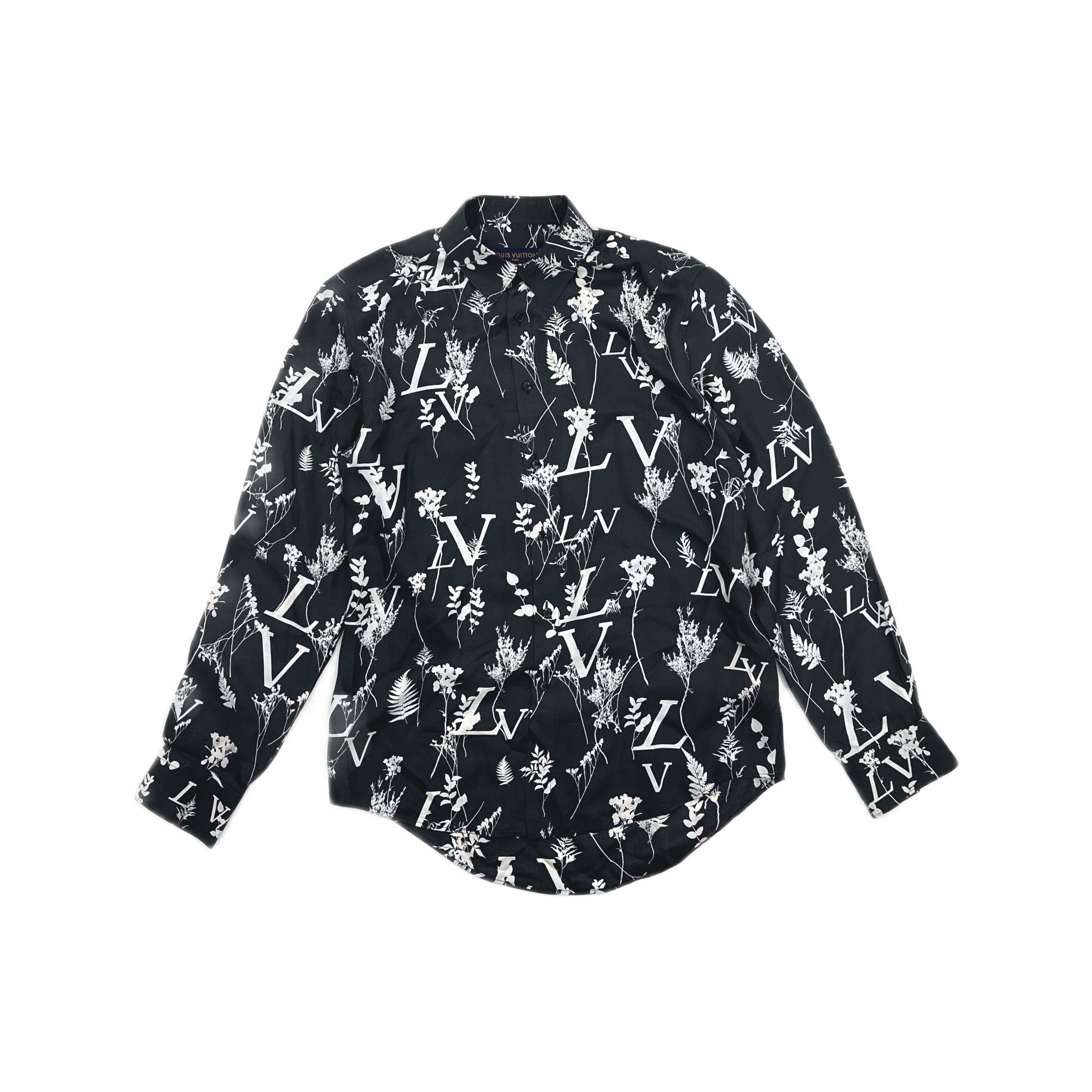 Louis Vuitton Louis Vuitton Leaf Floral Logo Print Shirt Size M Size US M / EU 48-50 / 2 - 1 Thumbnail