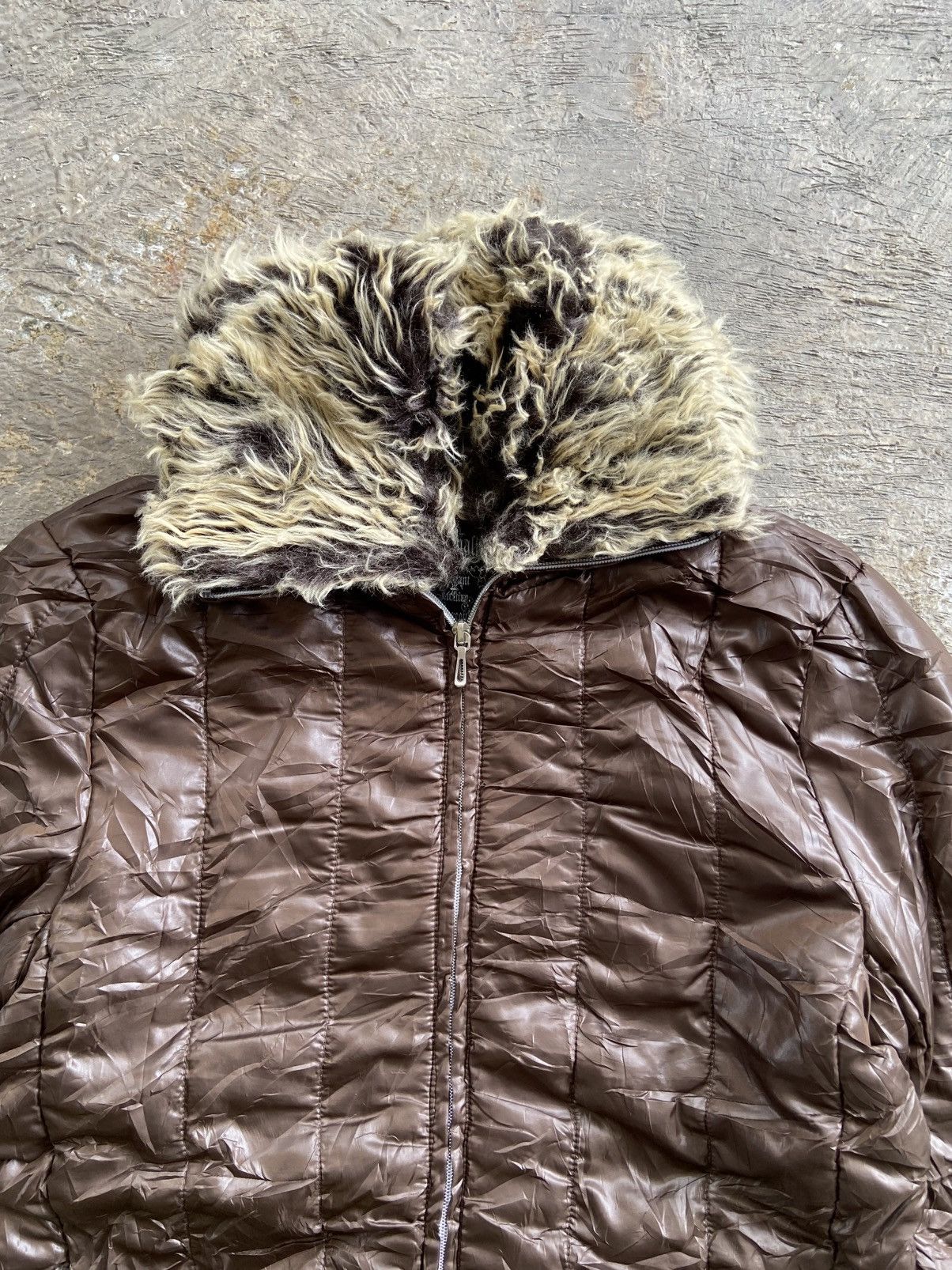 KMRii 2000s Spinach - Vkei Apocalypse Style Fur Neck Jacket Size US L / EU 52-54 / 3 - 3 Thumbnail