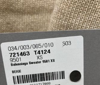 Balenciaga o1la1rc1a1024 Sweater in Beige Size XS / US 0-2 / IT 36-38 - 4 Thumbnail
