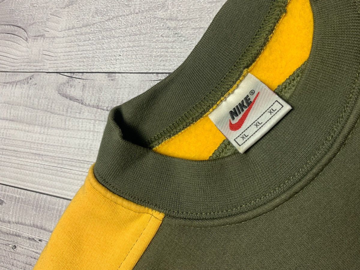 Nike × Vintage Vintage sweatshirt Nike swoosh USA Khaki size XL Size US XL / EU 56 / 4 - 3 Thumbnail
