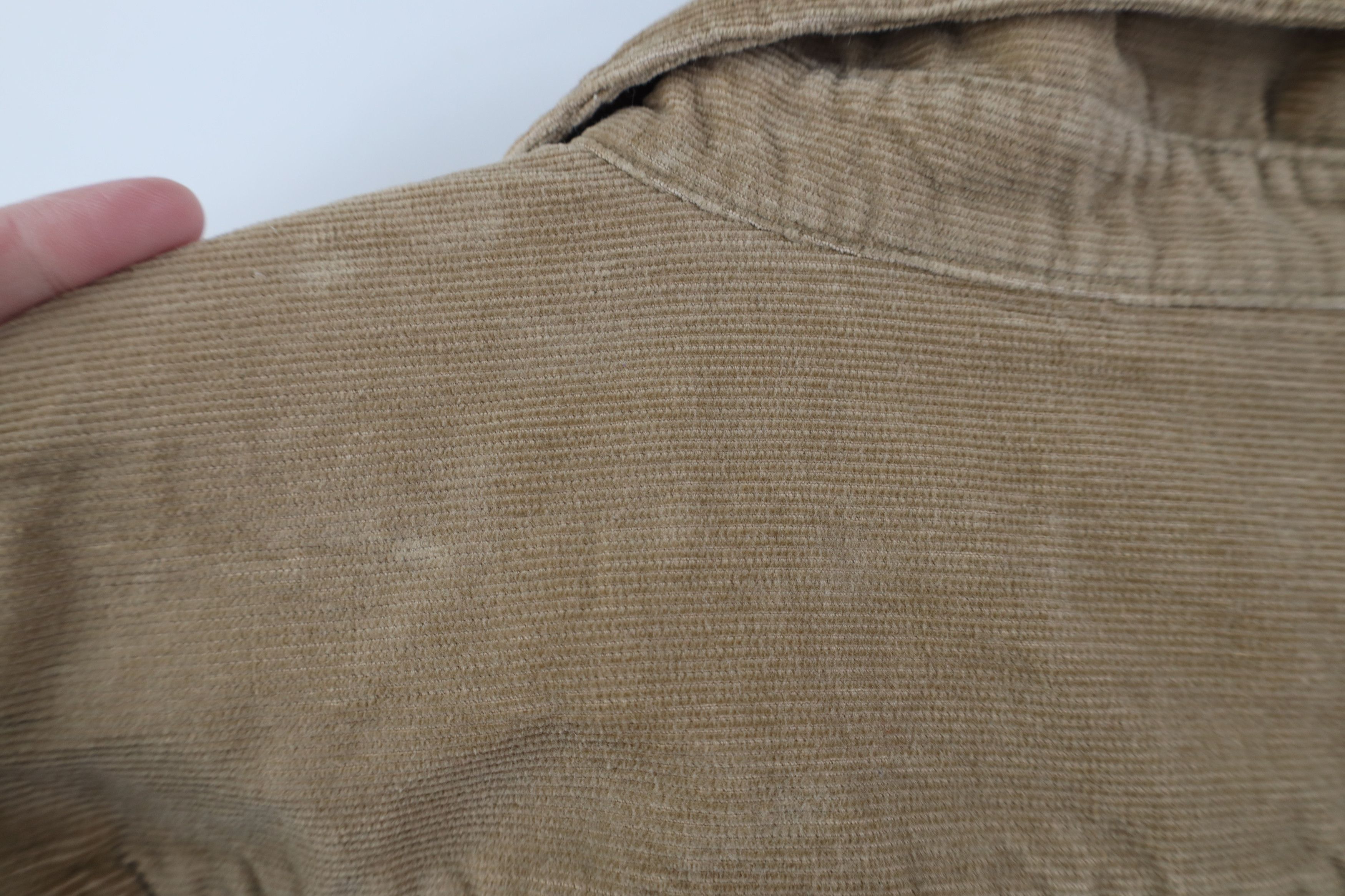 Gap Vintage 90s Y2K Gap Corduroy Collared Button Shirt Beige Tan Size US XXL / EU 58 / 5 - 8 Thumbnail