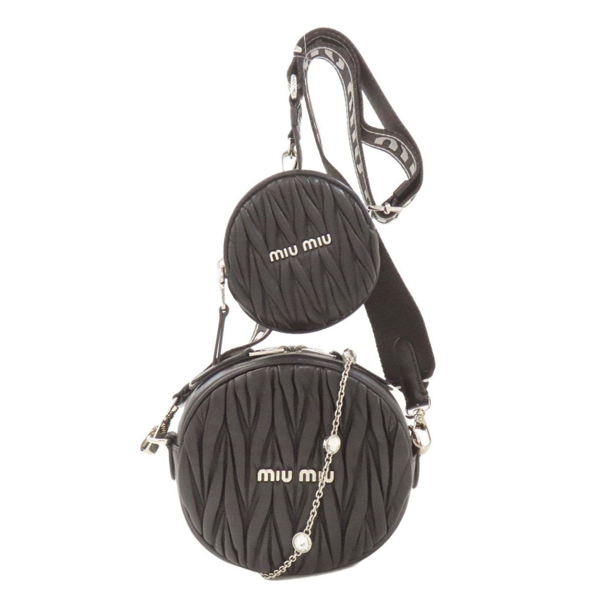 Miu Miu Miu Miu Miu Matelasse 2-Way Shoulder Bag in Calfskin for Women Size ONE SIZE - 1 Thumbnail