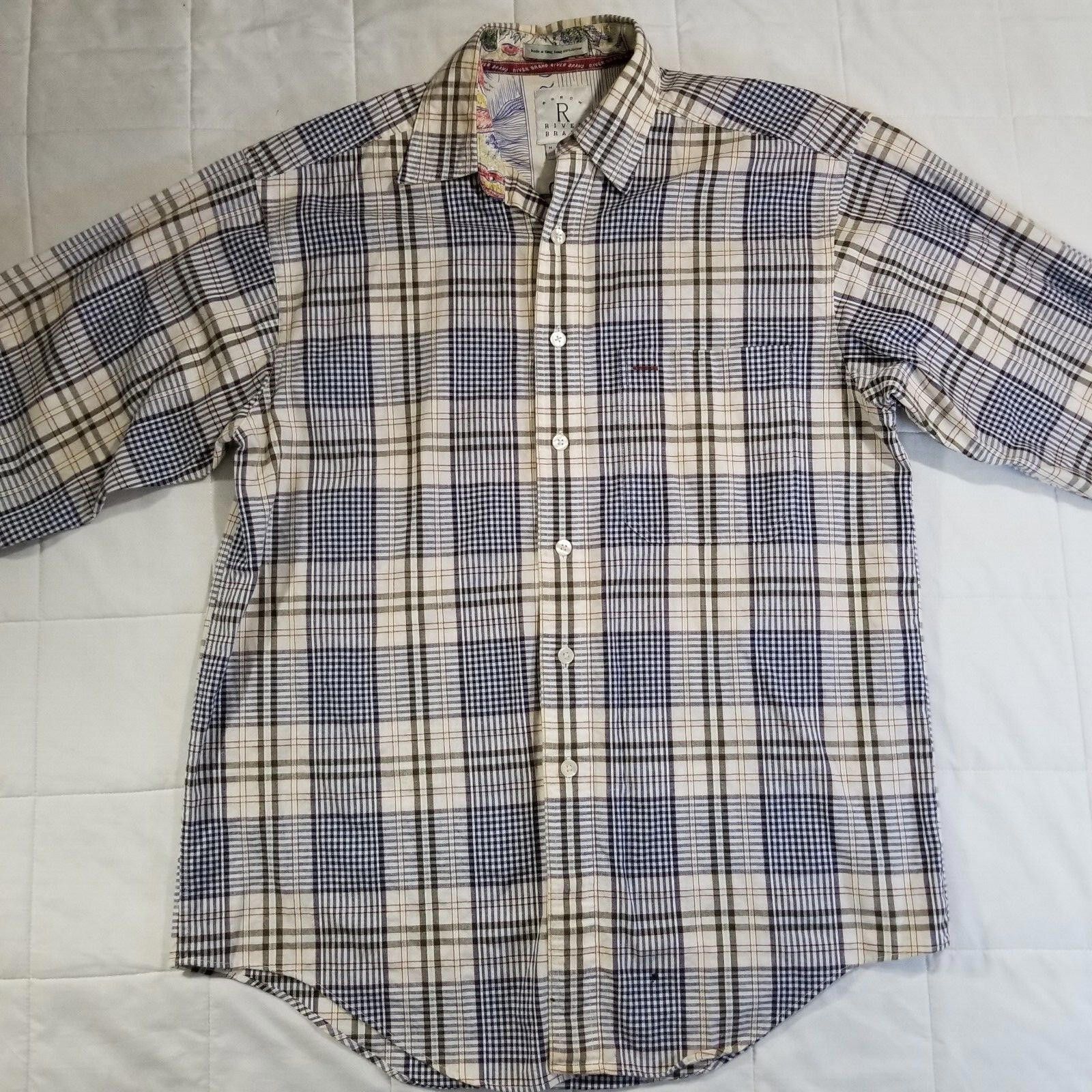 Arrow Arrow River Brand Cream and Blue Plaid Medium Size US M / EU 48-50 / 2 - 9 Thumbnail