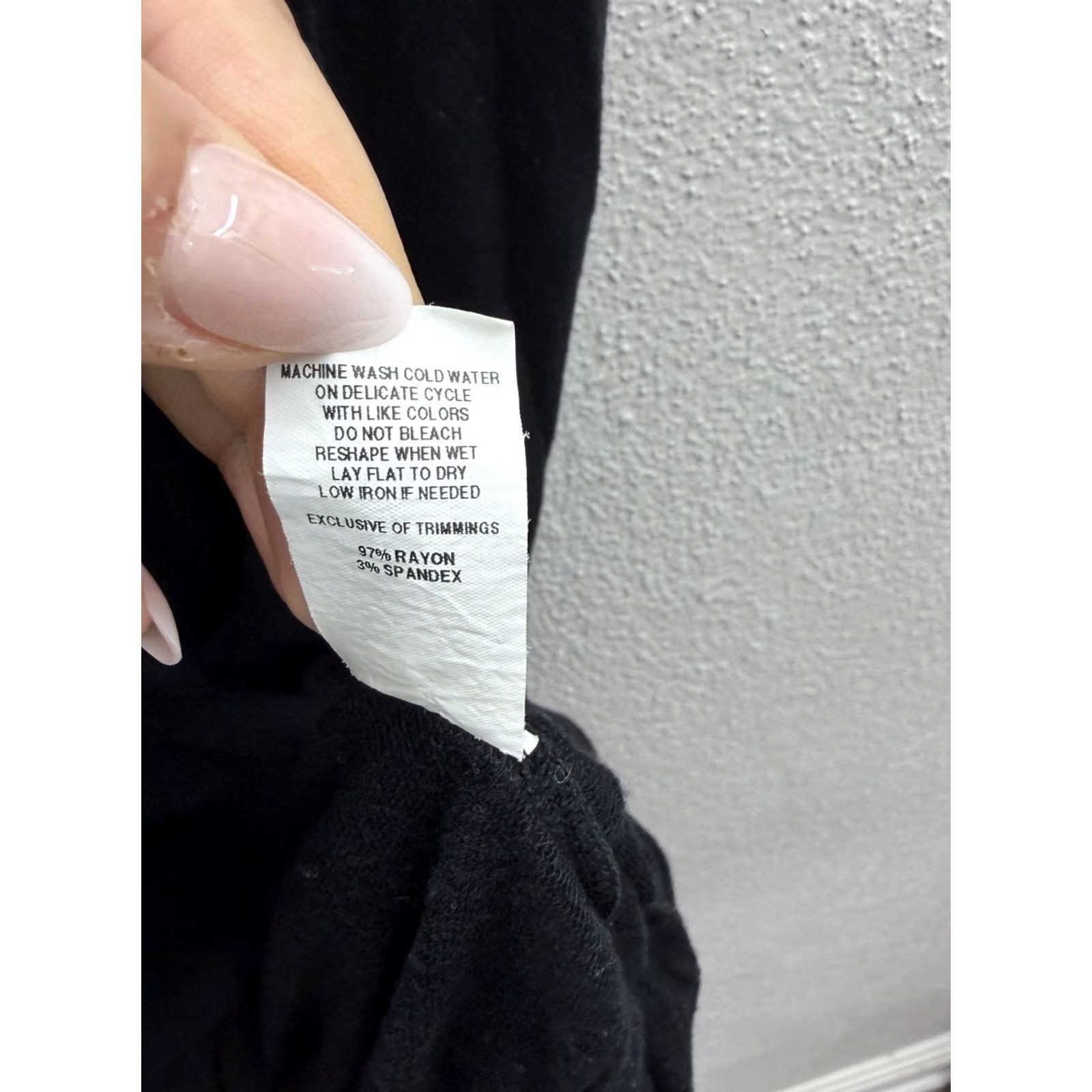 Vintage Antistar Womens Dress Size Medium Black Rolled Short Sleeve V-Neck Dress Shirt Midi Casual Party/Cocktail Travel Womens Size 32" / US 10 / IT 46 - 5 Thumbnail