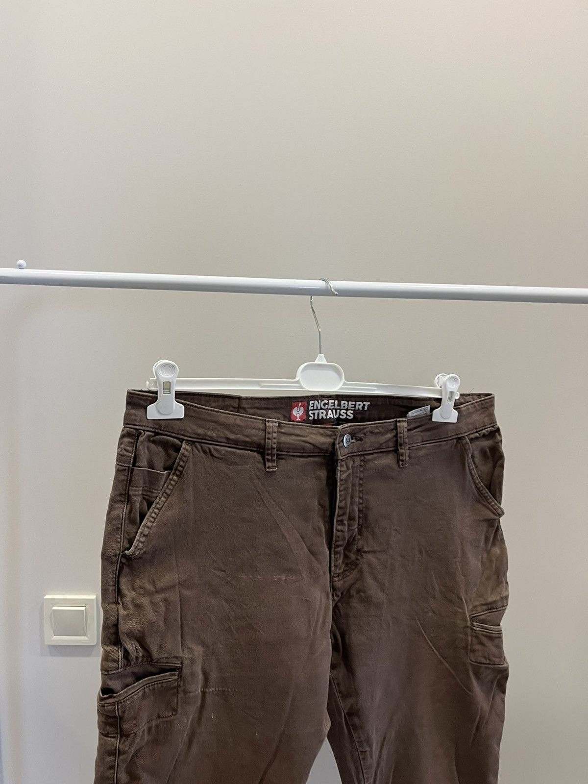 Stewart & Strauss Vintage Engelbert Strauss Workwear Cargo Brown Pants Size US 38 / EU 54 - 2 Thumbnail