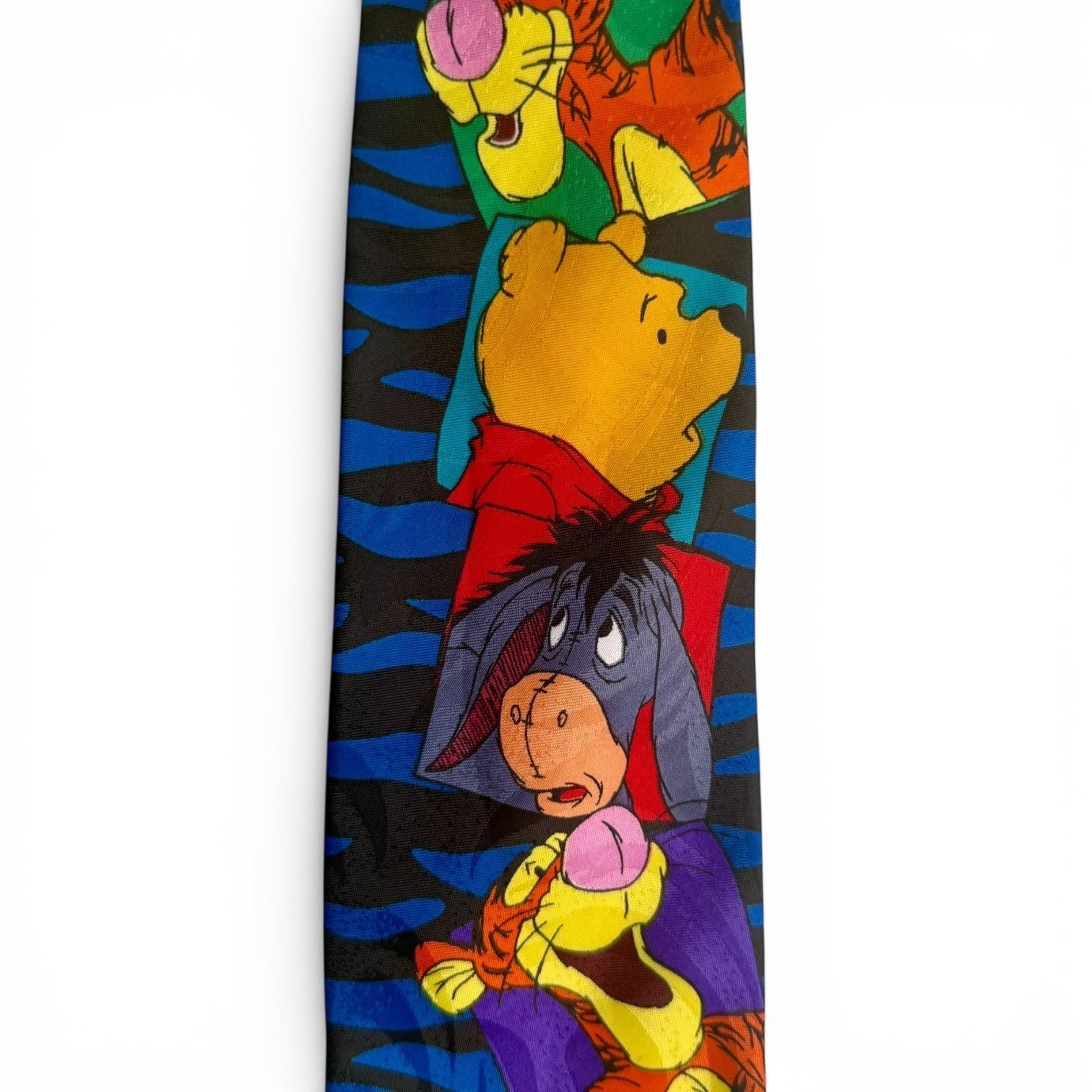 Disney Disney Vintage Winnie the Pooh Tie Tigger Eeyore Blue Stripe Size ONE SIZE - 1 Thumbnail