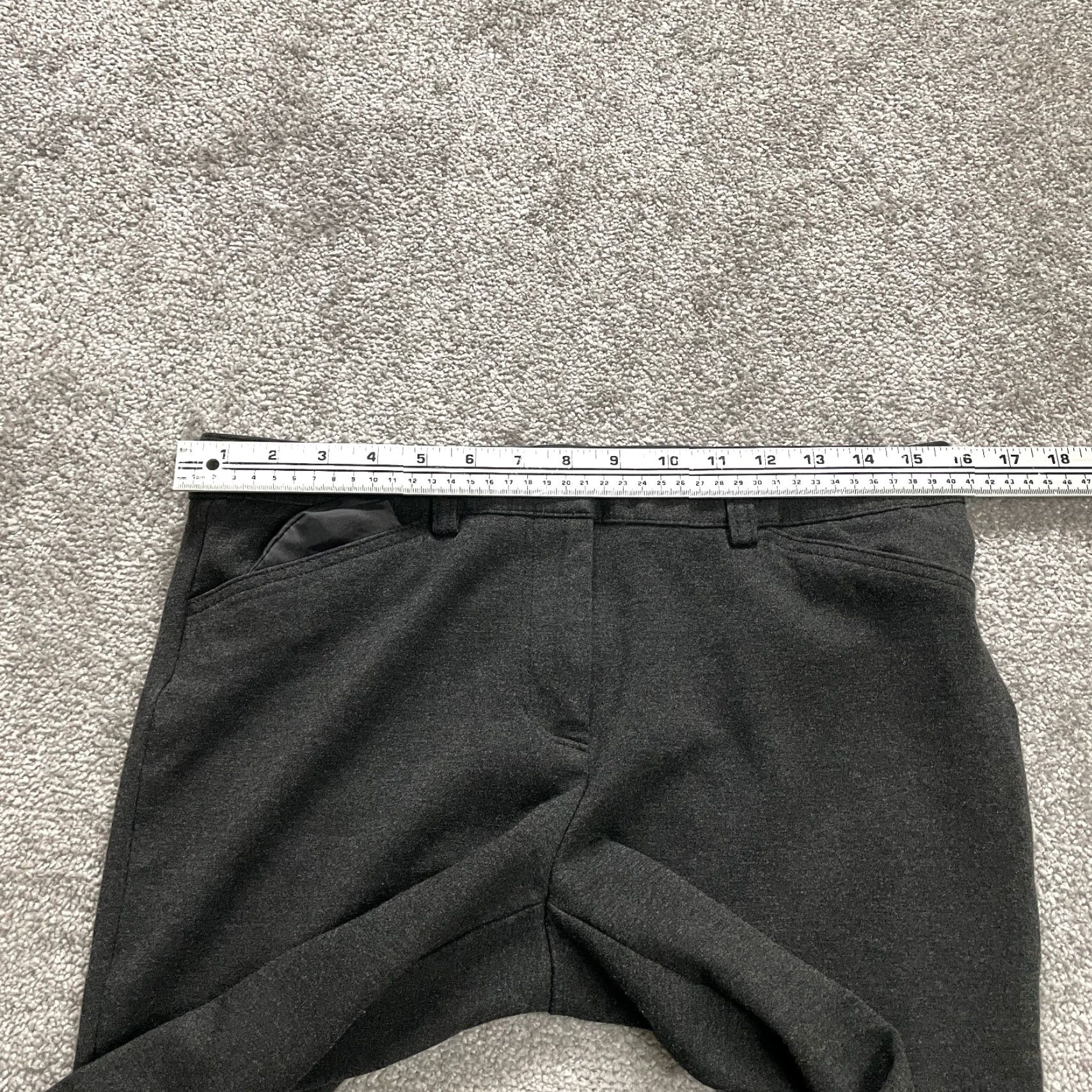 Andrew Marc Andrew Marc Womens Pants Size 8 32x28 Dark Gray Solid Rayon Blend Stretch Size 30" / US 8 / IT 44 - 5 Thumbnail