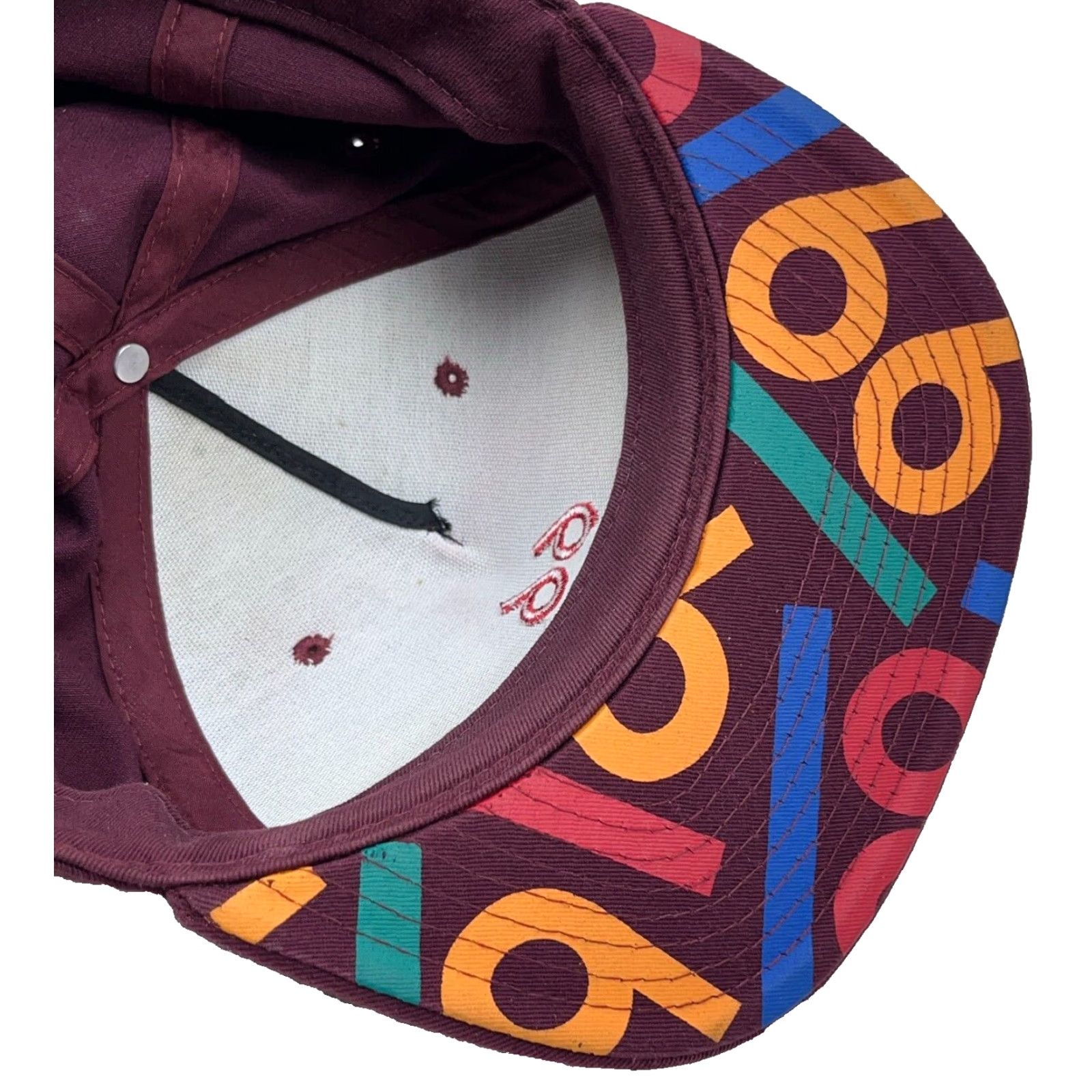 Vans VANS Hat Cap Snapback Maroon Red Skateboard Surf Spell Out Retro Flat Bill Men One Size Red Retro Snapback Hat Size ONE SIZE - 2 Thumbnail