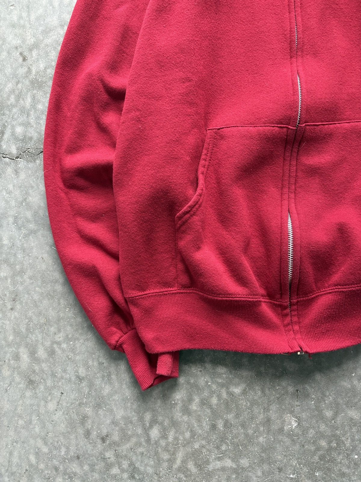 Jerzees Vintage 90s Jerzees Blank Zip Up Hoodie Size US L / EU 52-54 / 3 - 2 Thumbnail