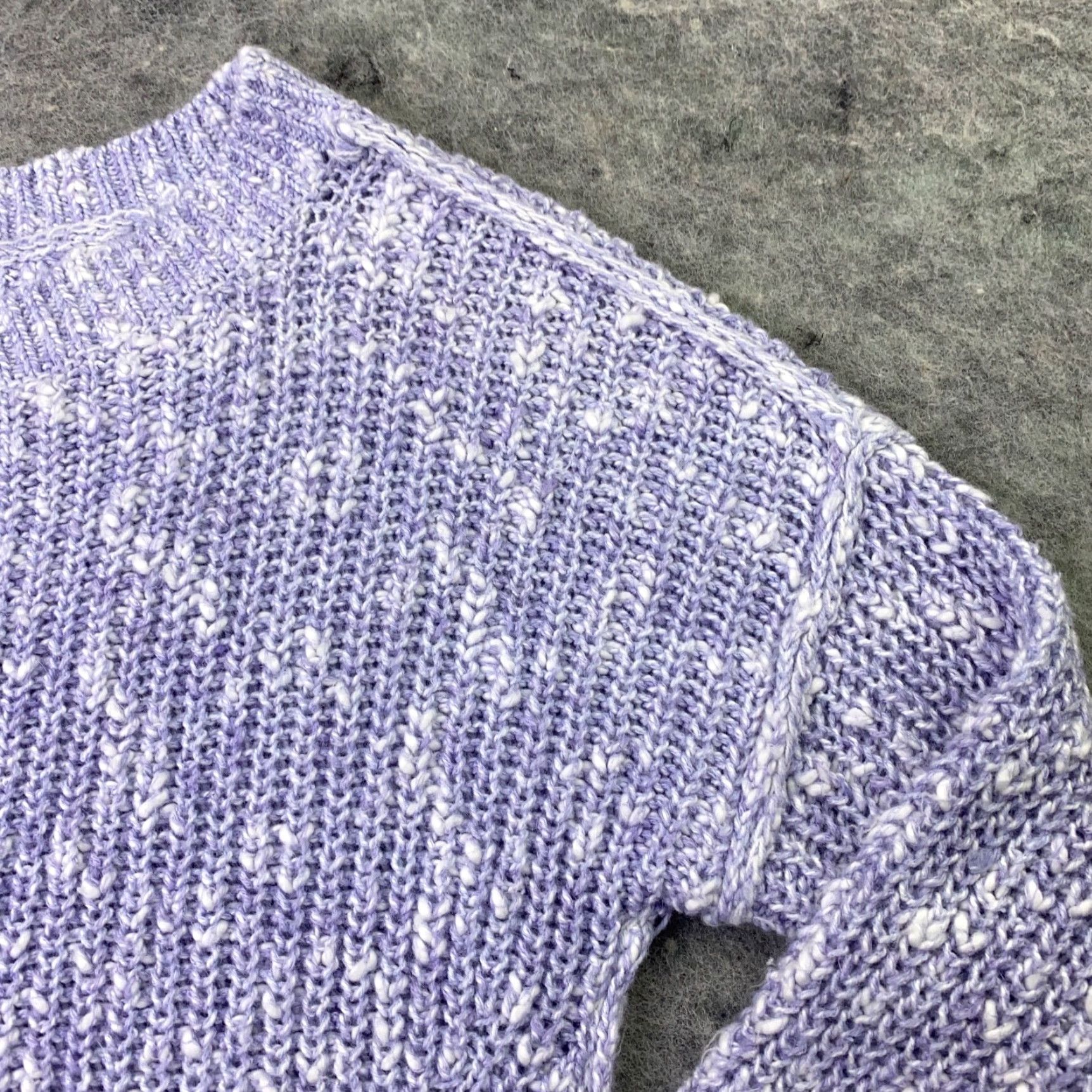 Abercrombie & Fitch Abercrombie & Fitch Sweater Womens XS Purple Knit Round Neck Cotton Linen Blend Size XS / US 0-2 / IT 36-38 - 5 Thumbnail