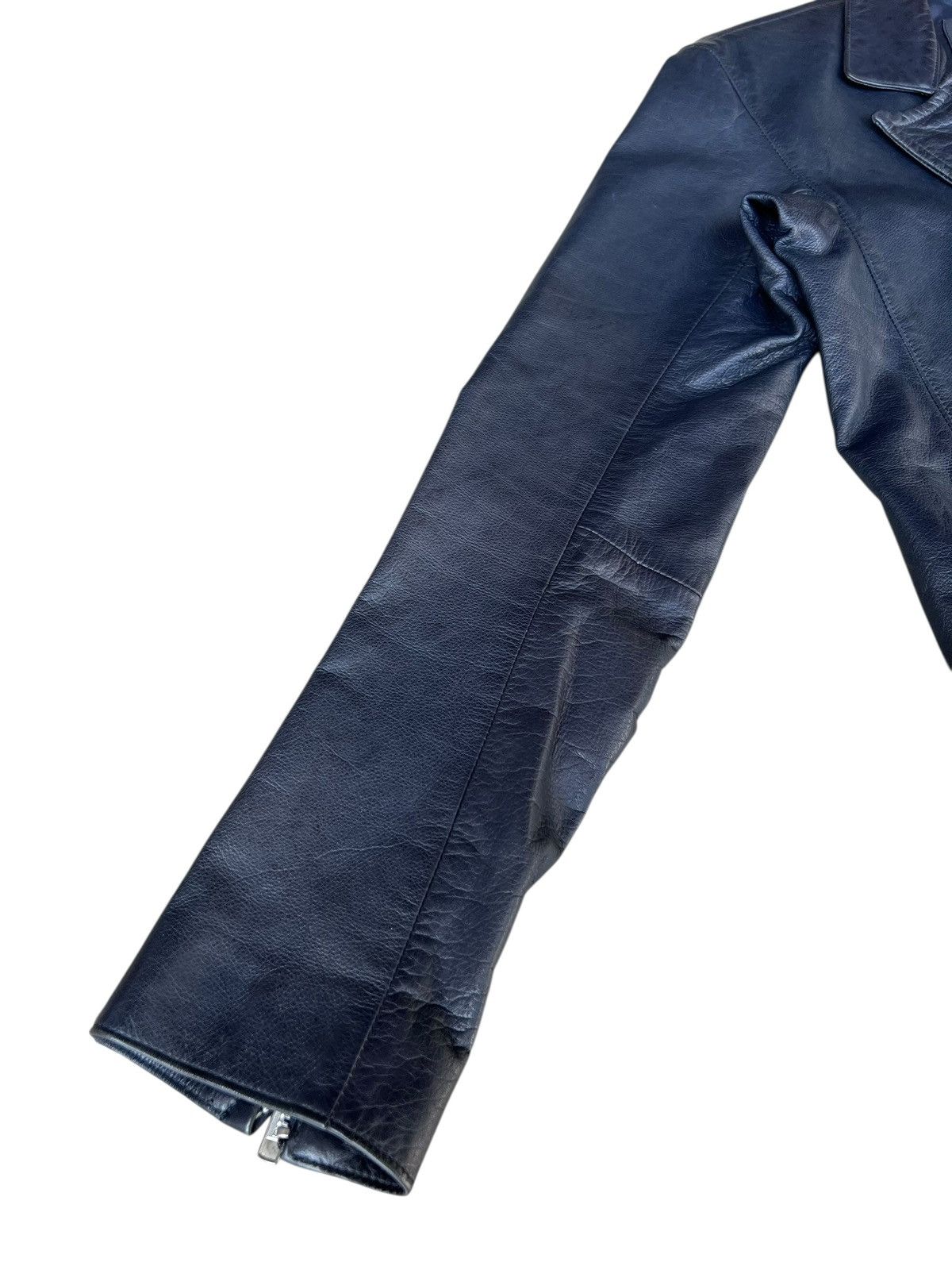 Lad Musician Lad Musician Patina Stains Dark Blue Leather Jacket Size US S / EU 44-46 / 1 - 8 Thumbnail