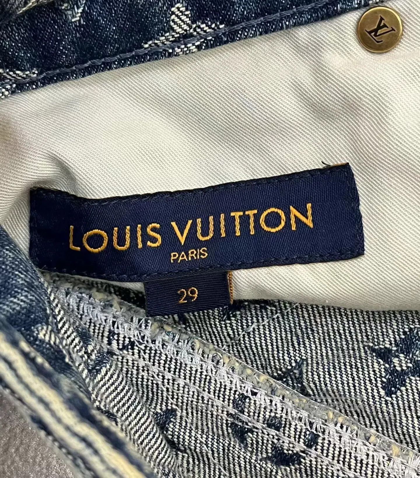 Louis Vuitton louis vuitton x nigo patterned denim pants. Size US 29 - 3 Thumbnail