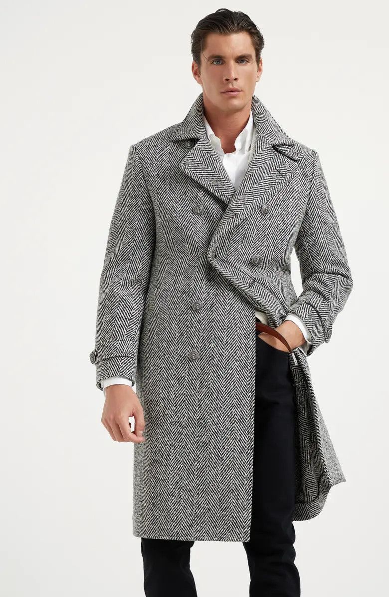 Brunello Cucinelli o1w1db10226 One And Half Breasted Coat in Dark Navy Blue Size US XL / EU 56 / 4 - 2 Thumbnail