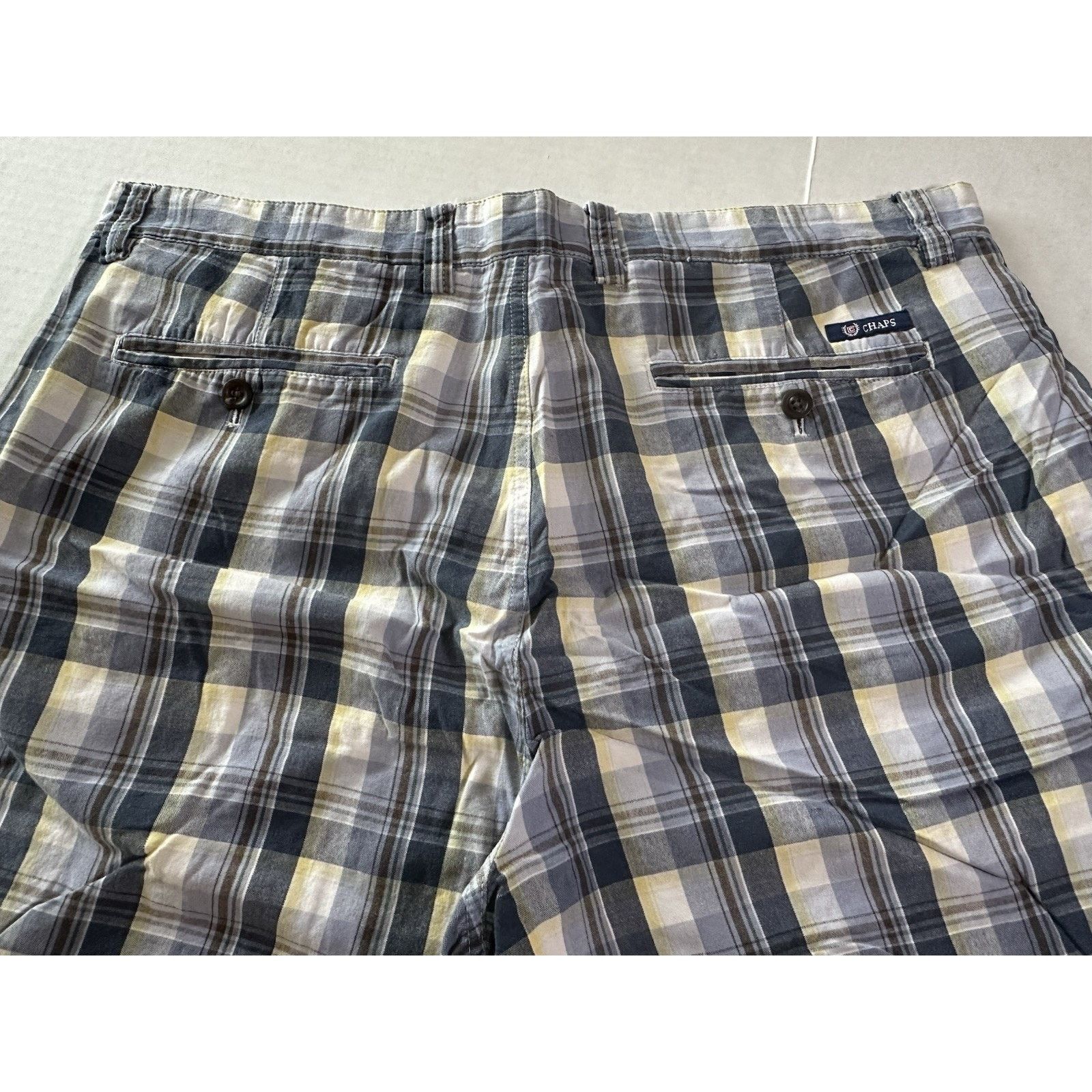 Chaps Chaps Ralph Lauren Chino Plaid Shorts Sz38 Blue/YellowPreppy Size US 38 / EU 54 - 9 Thumbnail