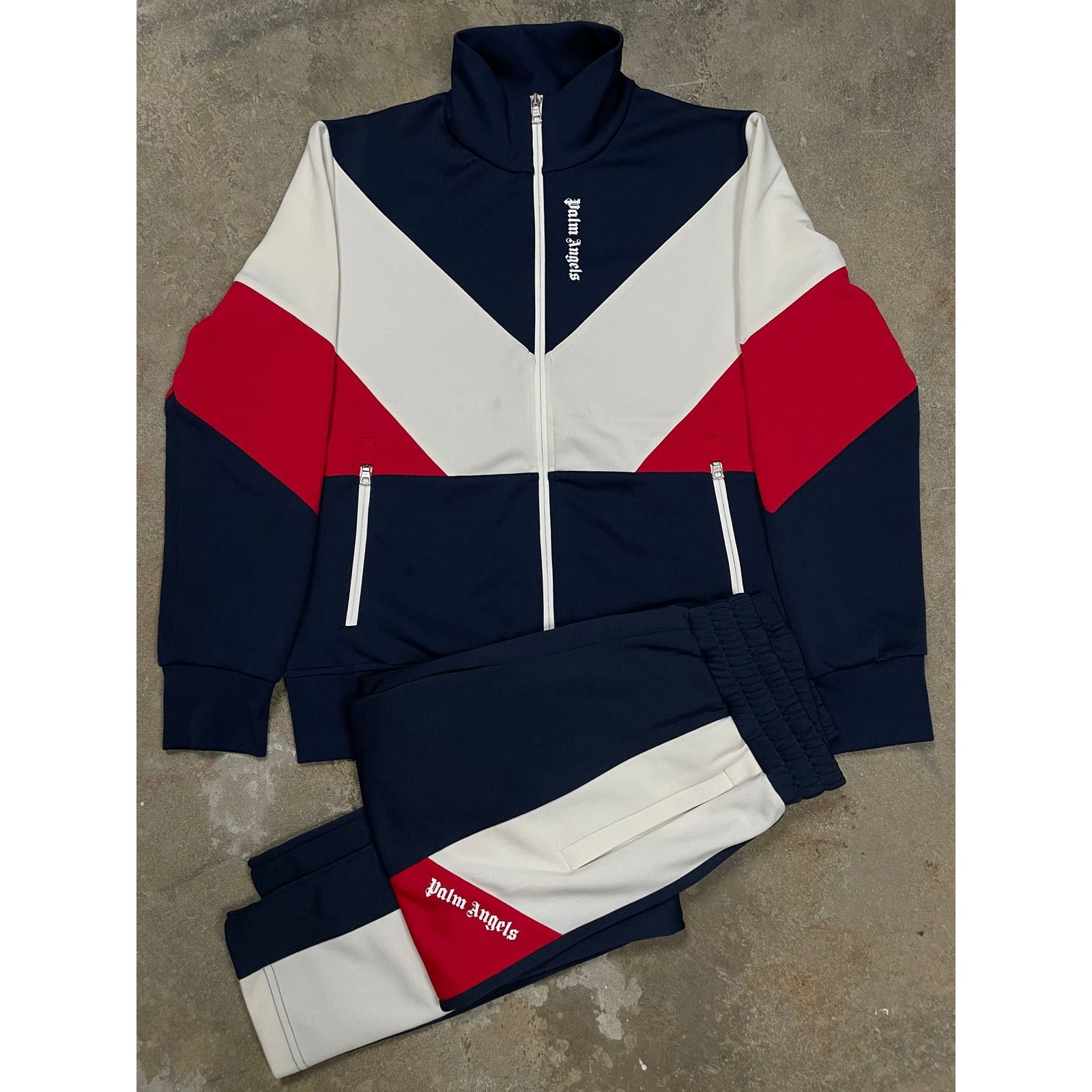 Palm Angels Palm Angel Tracksuit Navy Red White Used Large (Medium Pant) Size US L / EU 52-54 / 3 - 1 Thumbnail
