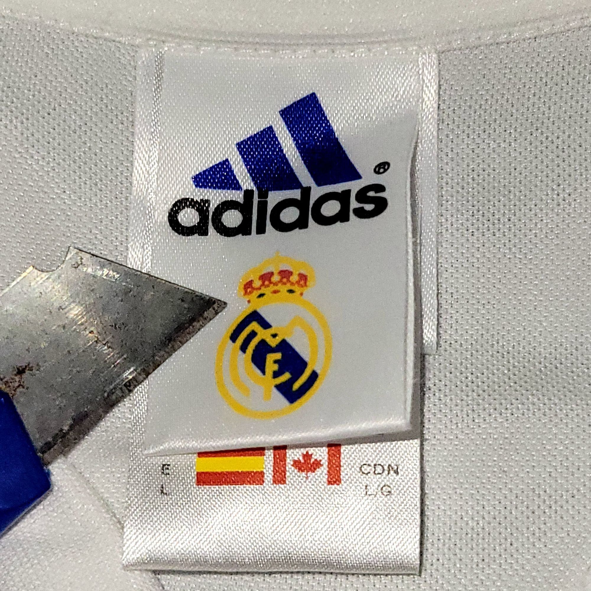 Adidas Zidane Real Madrid Centenary 2001 2002 UEFA Soccer Jersey L Size US L / EU 52-54 / 3 - 6 Thumbnail