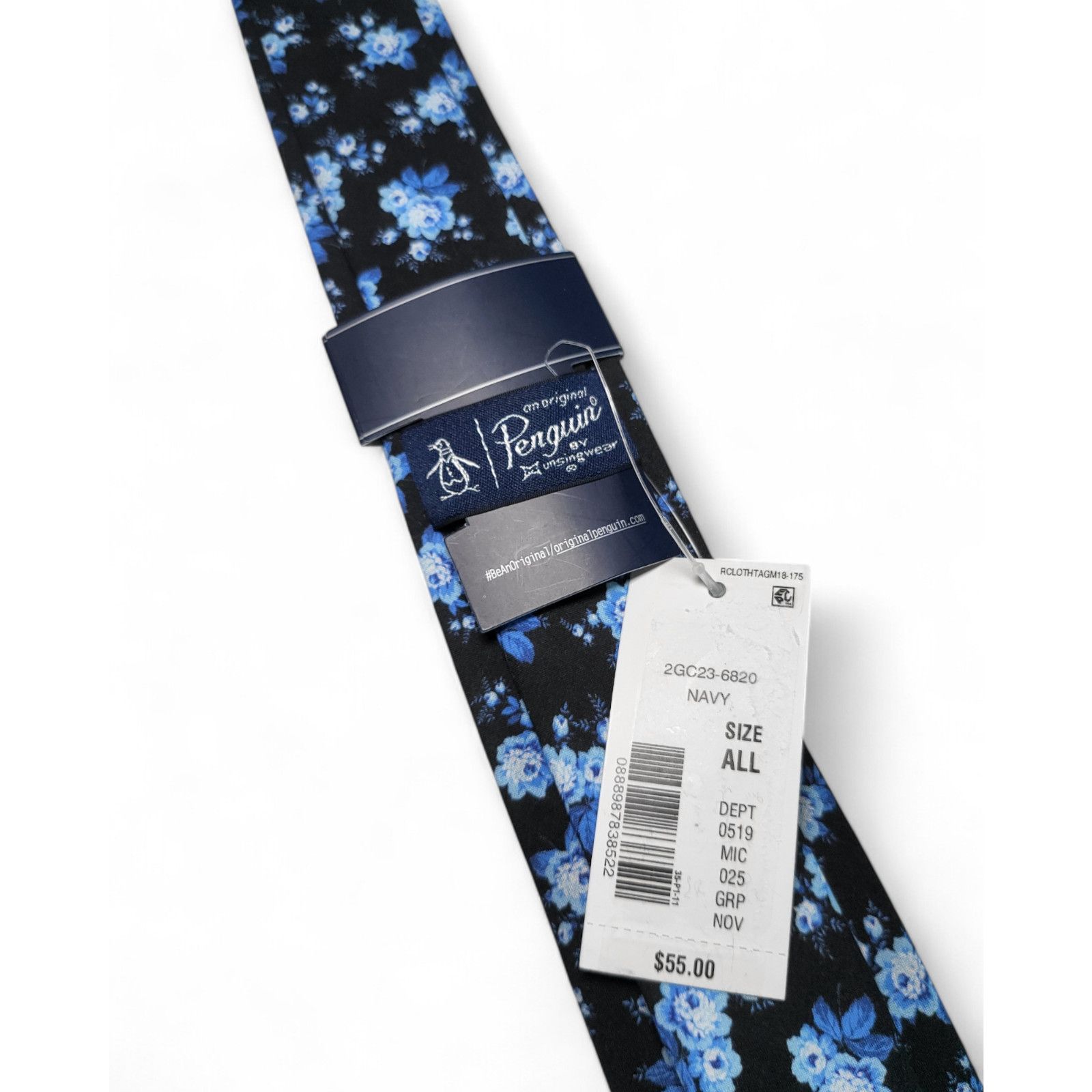 Original Penguin NWT ORIGINAL PENGUIN Dogwood Floral Cotton Woven Skinny Tie Size ONE SIZE - 2 Thumbnail