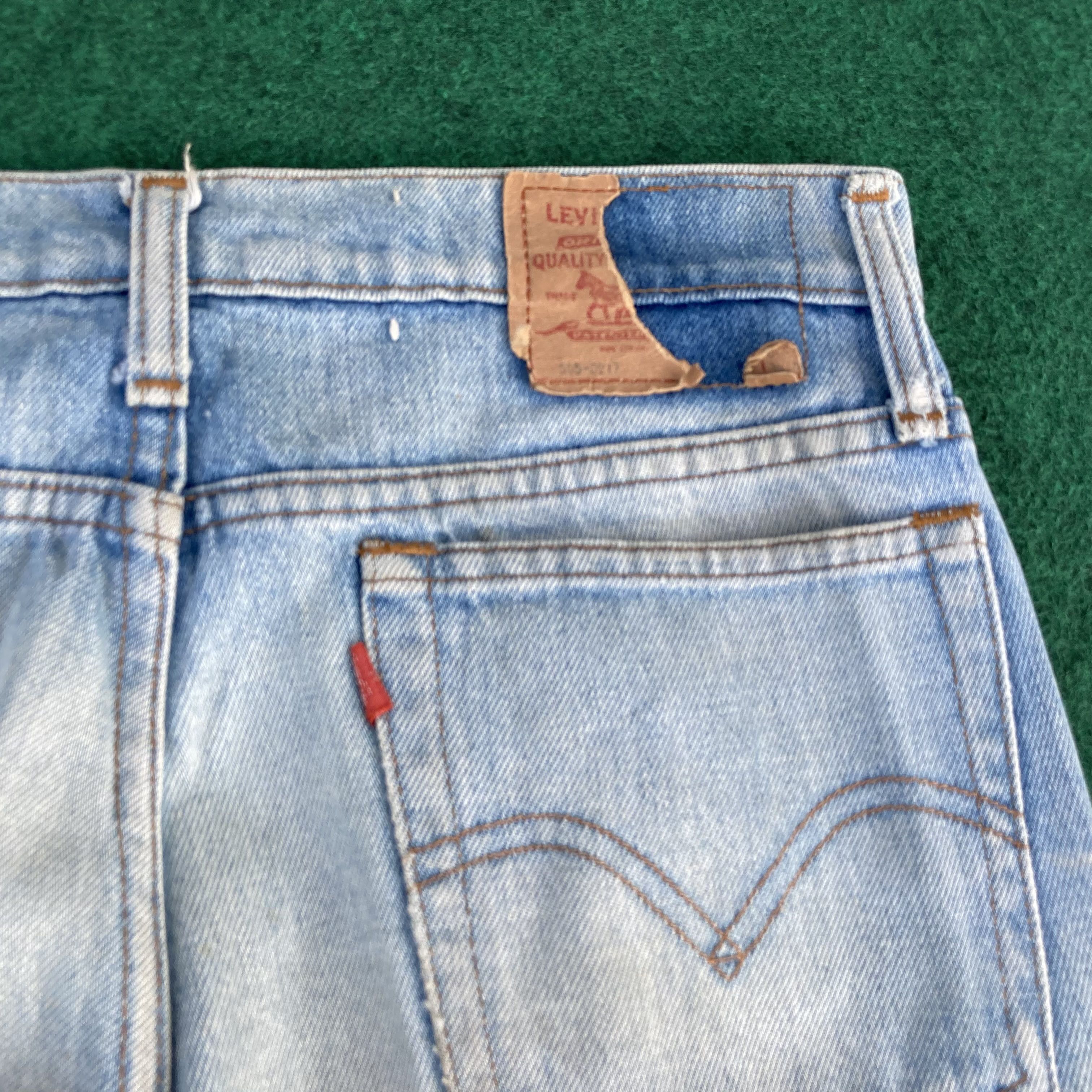 Levi's × Vintage Vtg Levis 505 Denim Ripped 90s Punk Jeans Size US 30 / EU 46 - 12 Thumbnail