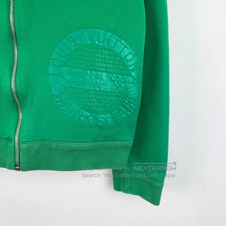 Louis Vuitton Louis Vuitton Green logo seal cotton hooded drawstring zip Size US XS / EU 42 / 0 - 4 Thumbnail