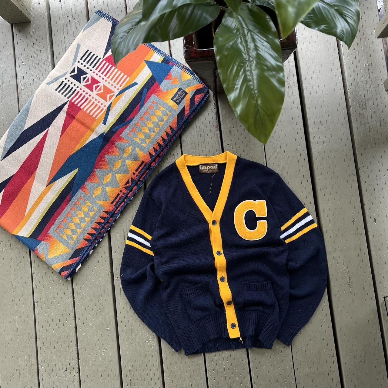 Vintage Vintage Champion Letterman Varsity Cardigan Sweater size M Size US M / EU 48-50 / 2 - 1 Thumbnail