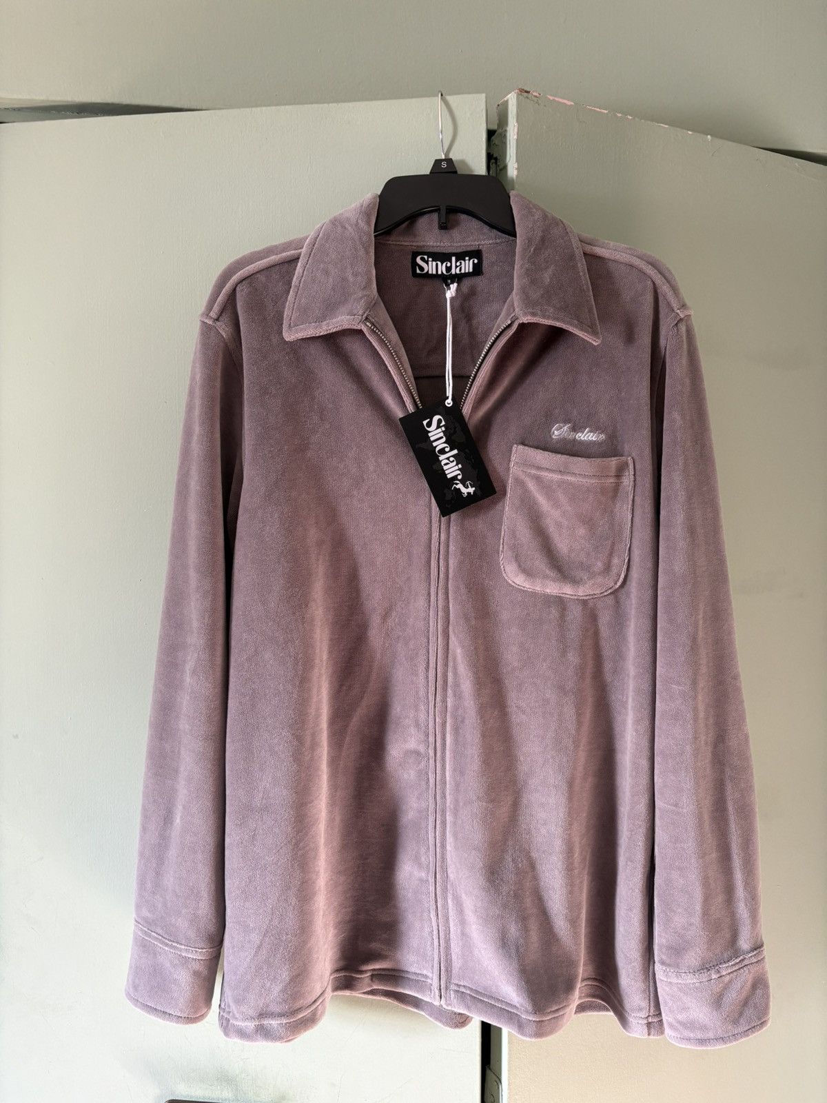 Sinclair Global Sinclair Velour Zip Up Collared Shirt Size US M / EU 48-50 / 2 - 6 Thumbnail