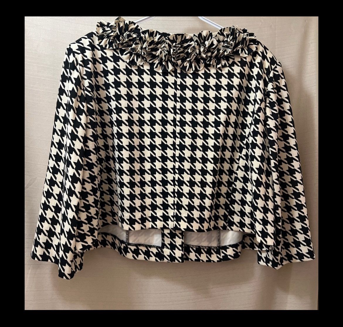 Other Danny & Nicole houndstooth ruffled open front size 24W (3x) Size 3XL / US 20-22 - 3 Thumbnail