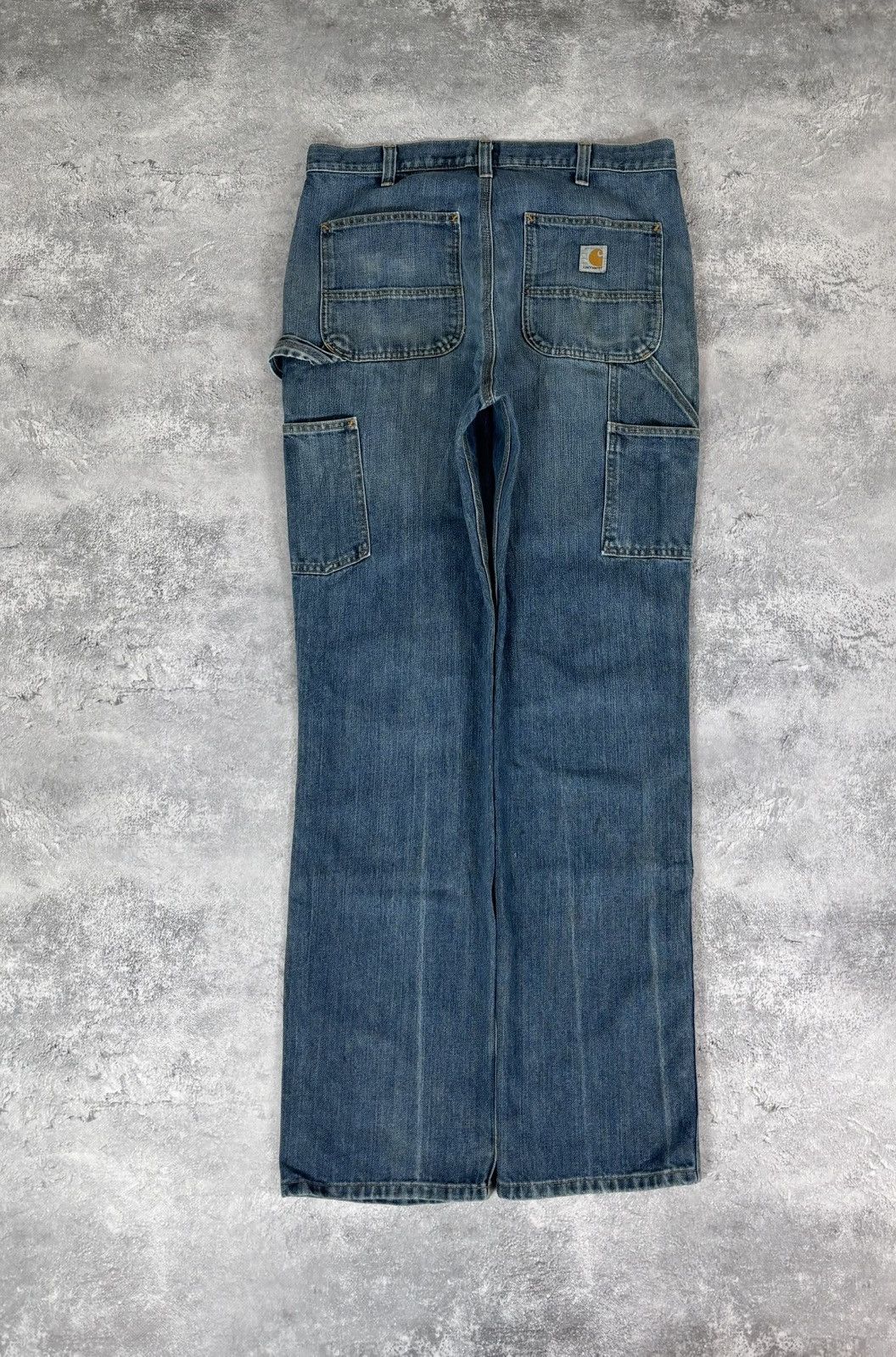 Carhartt Carhartt Men’s Double Knee Denim Jeans Relaxed Fit Blue Size US 34 / EU 50 - 2 Thumbnail