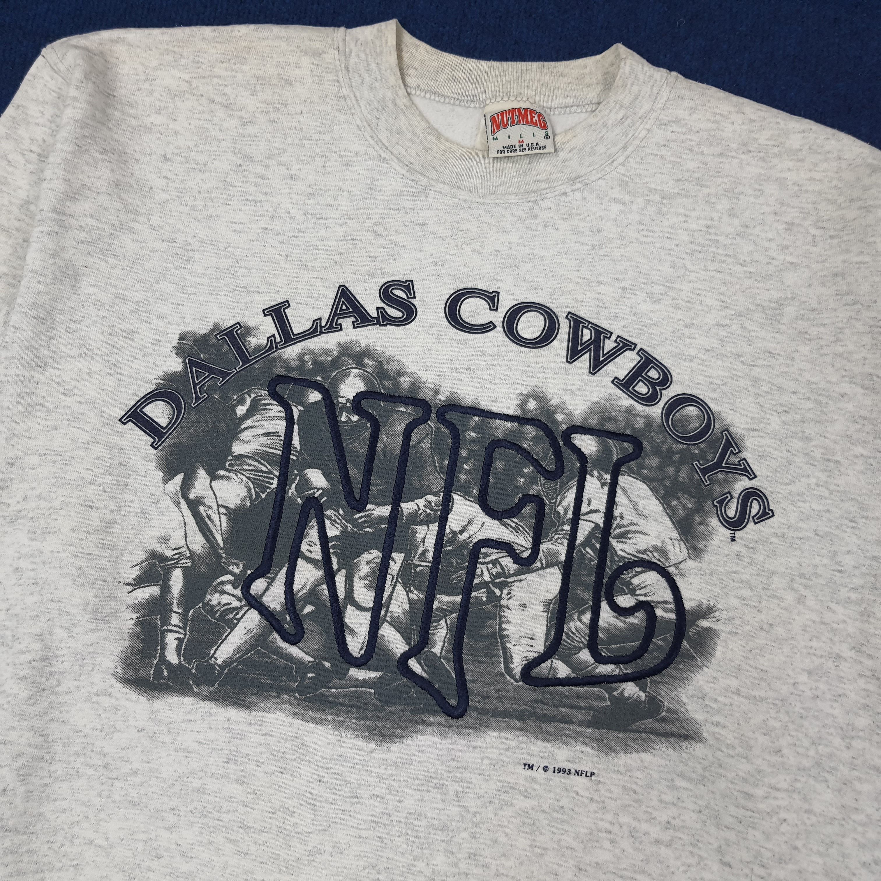 Nutmeg Vintage Dallas Cowboys NFL 90s Sweatshirt C261N18 Size US L / EU 52-54 / 3 - 2 Thumbnail