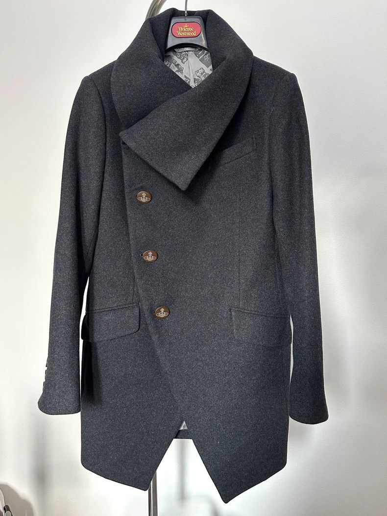 Vivienne Westwood Vivienne Westwood Black asymmetrical wool coat Size M / US 6-8 / IT 42-44 - 2 Thumbnail