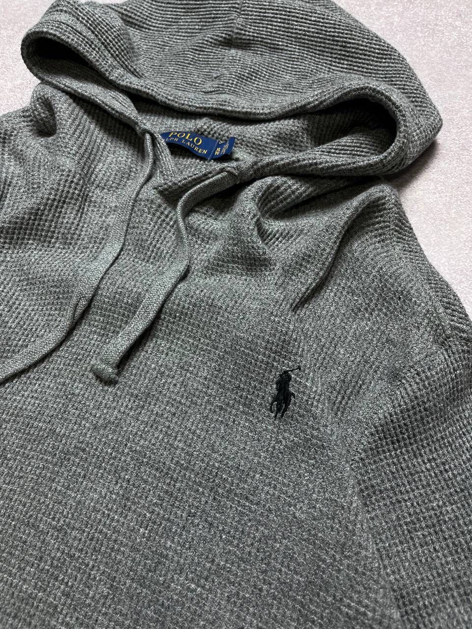 Polo Ralph Lauren × Vintage Vintage Polo Ralph Lauren Waffle Boxy Hoodie Y2K XL Size US XL / EU 56 / 4 - 3 Thumbnail