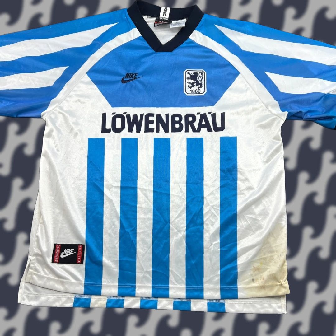 Nike Nike Premier TSV 1860 Munich 1995 1996 Home Football Jersey Mens 2XL Multicolor Short Sleeve Polyester Blended 1990s Football Size US XXL / EU 58 / 5 - 1 Thumbnail