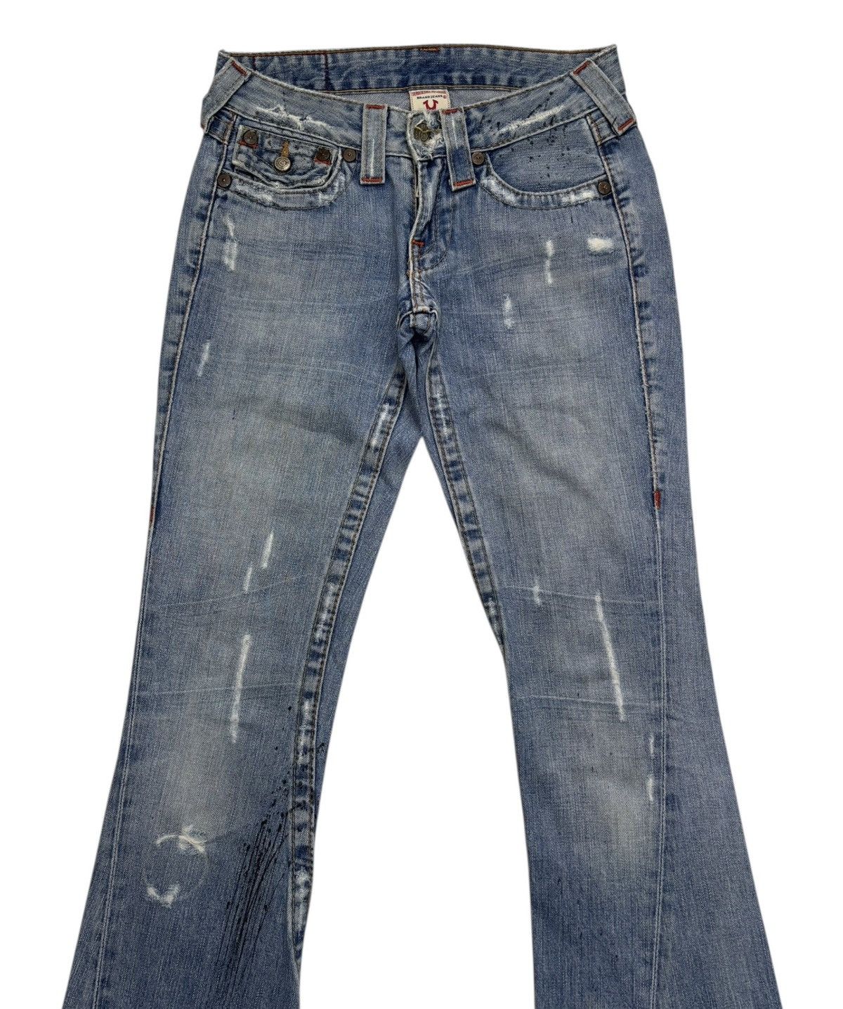 Hysteric Glamour × True Religion True Religion Joey Bootcut Flare Distressed Denim Jeans Size 27" / US 4 / IT 40 - 4 Thumbnail